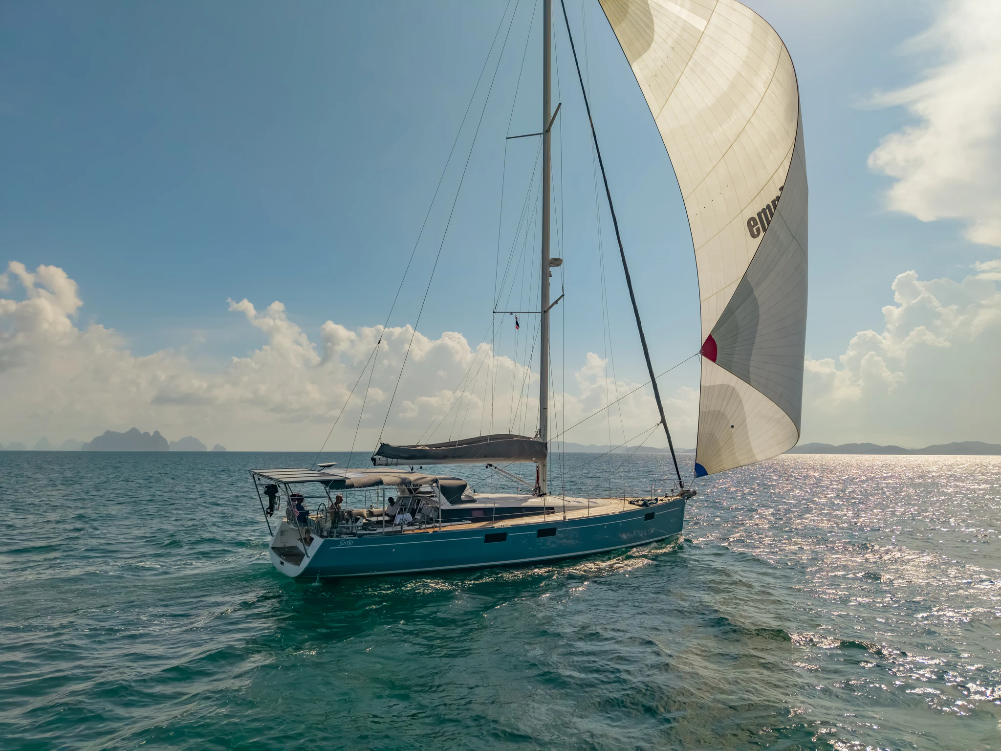 a sailboat on the water aboard IMPERIA Yacht for Sale
