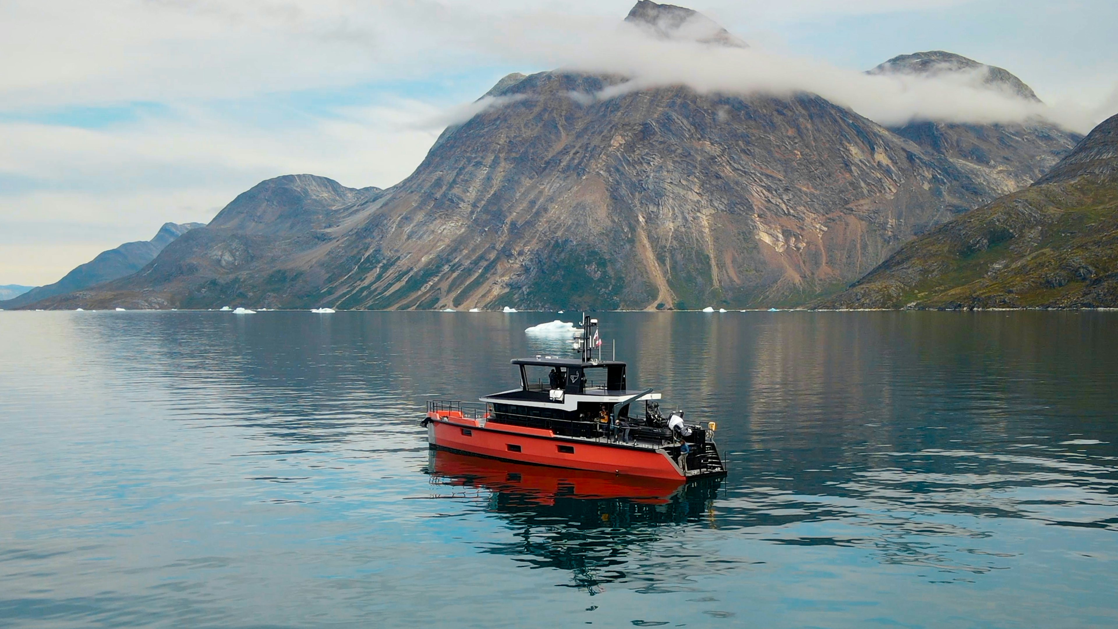 a boat in the water aboard VANGUARD Yacht for Sale