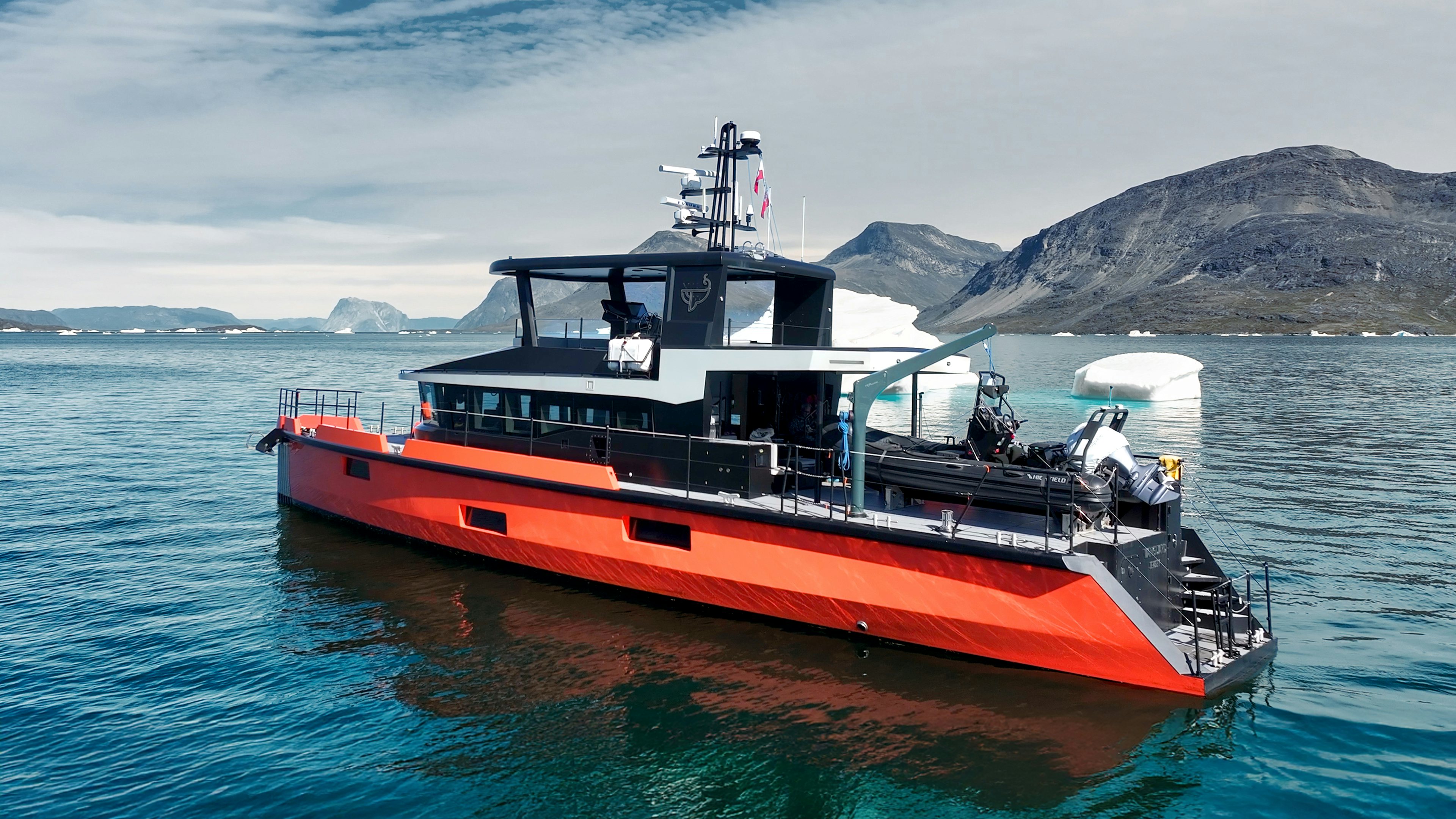 a boat in the water aboard VANGUARD Yacht for Sale