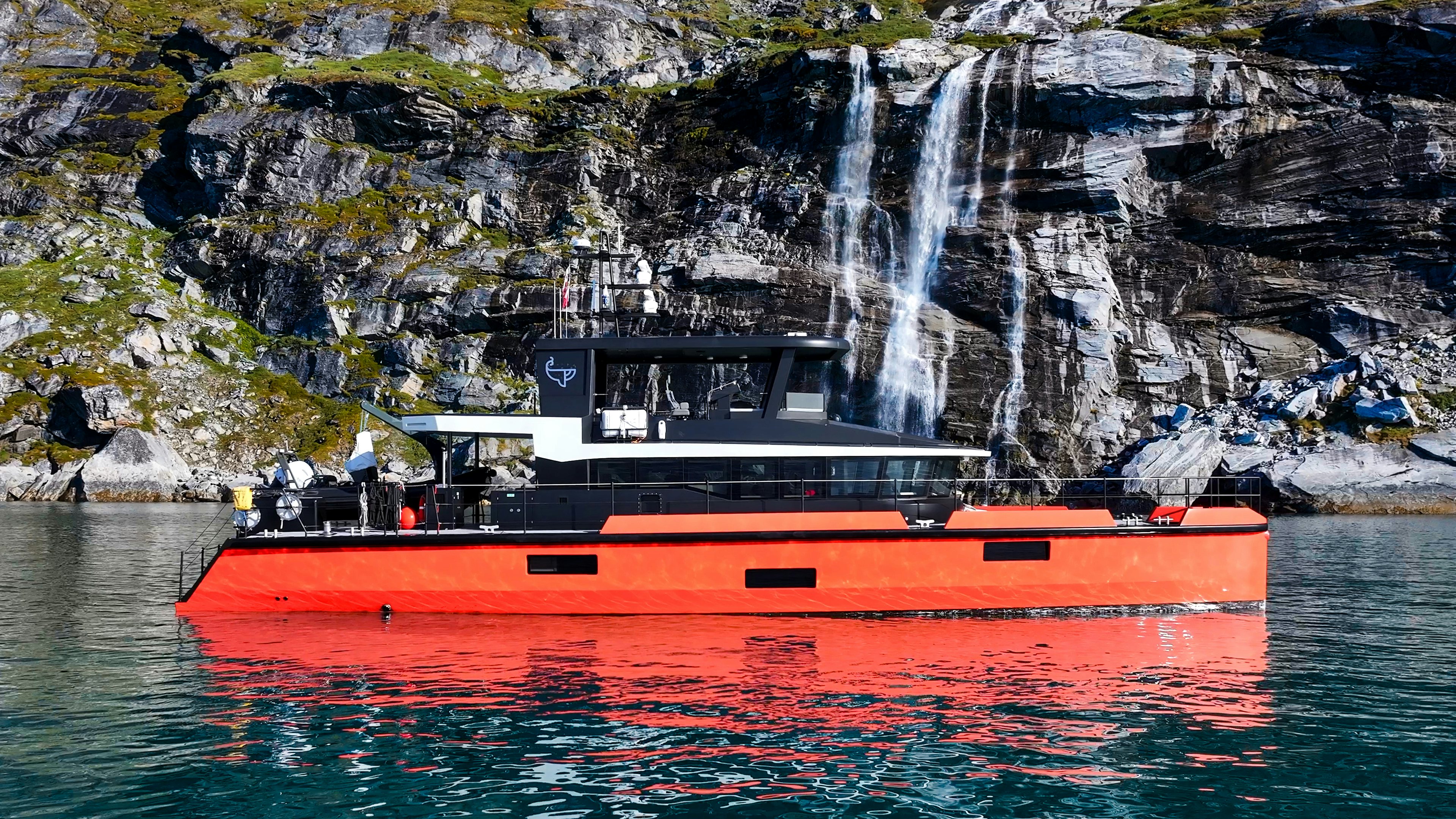 a boat in the water aboard VANGUARD Yacht for Sale