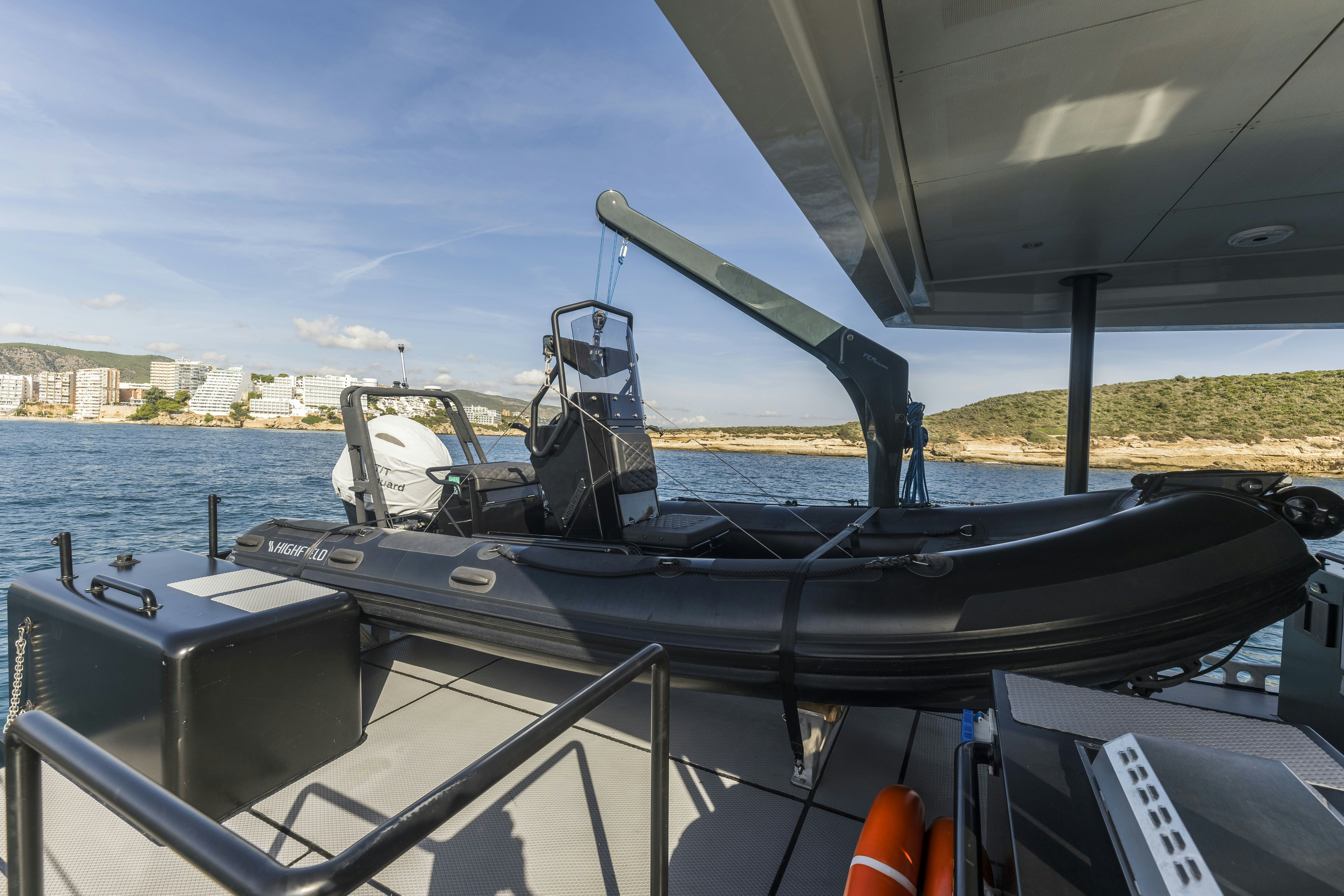 a boat on the water aboard VANGUARD Yacht for Sale