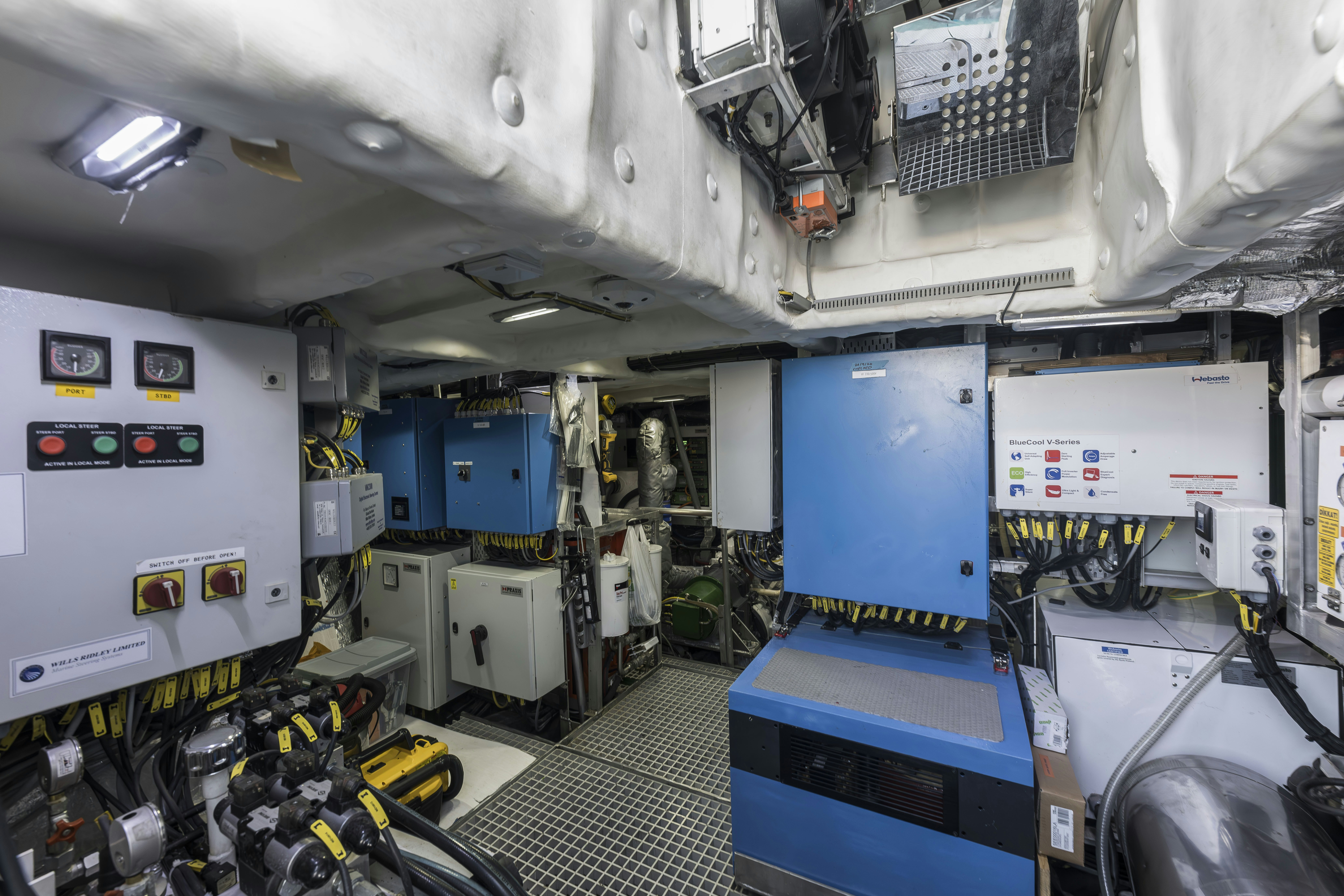 a room with machines and equipment aboard VANGUARD Yacht for Sale