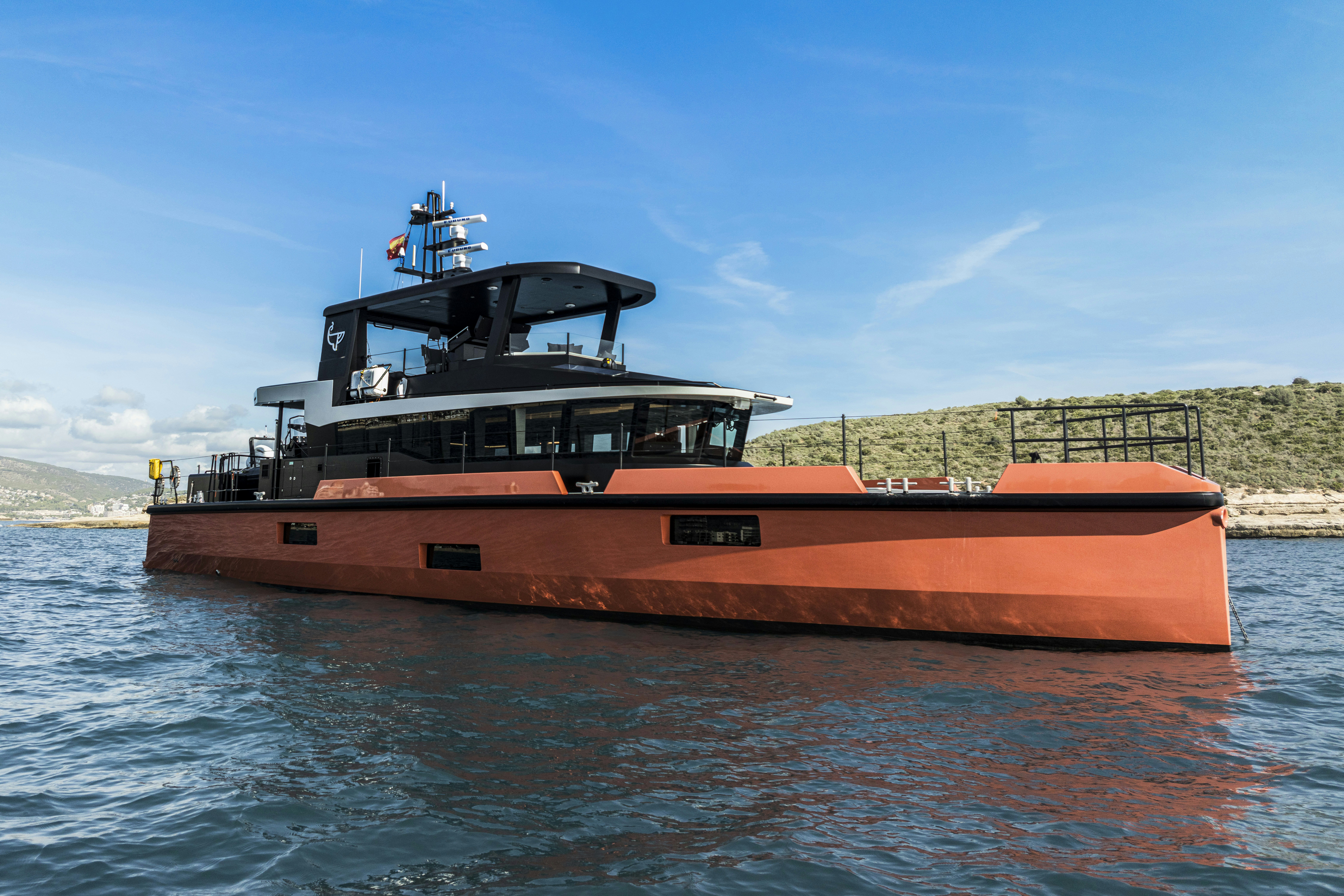 a boat on the water aboard VANGUARD Yacht for Sale