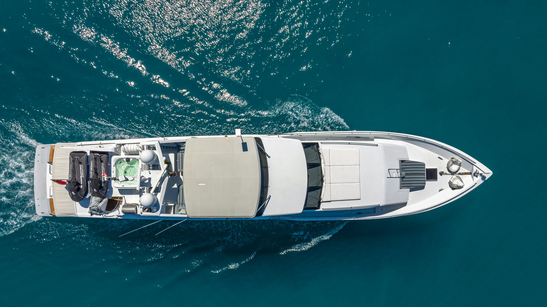 a space ship in the water aboard MARGATE Yacht for Sale