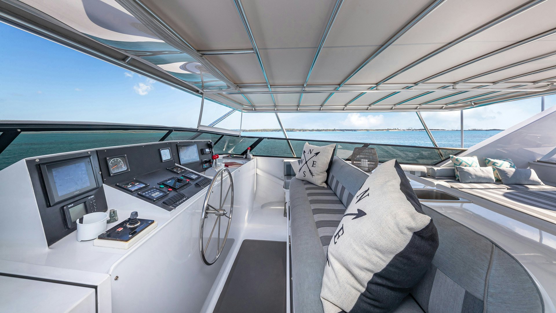 inside of a car aboard MARGATE Yacht for Sale