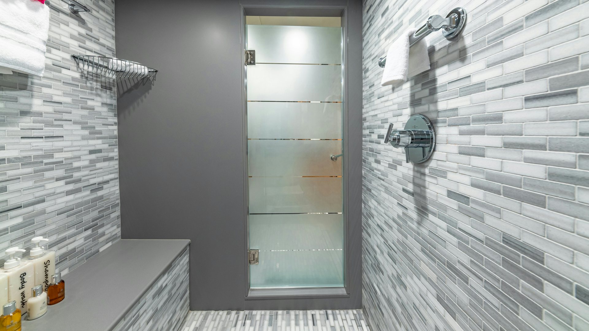 a white door with a mirror on it aboard MARGATE Yacht for Sale