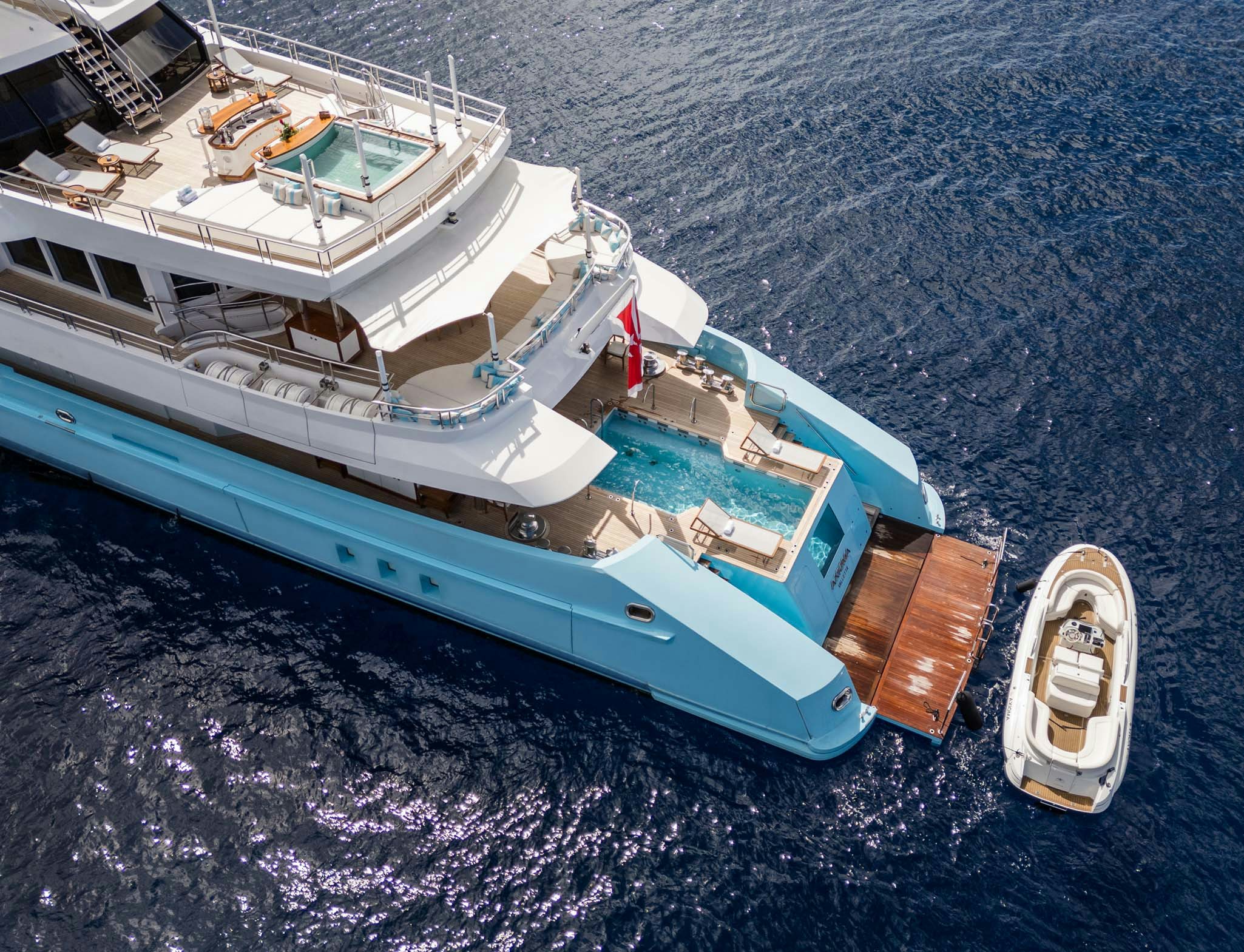 a boat on the water aboard AXIOMA Yacht for Charter