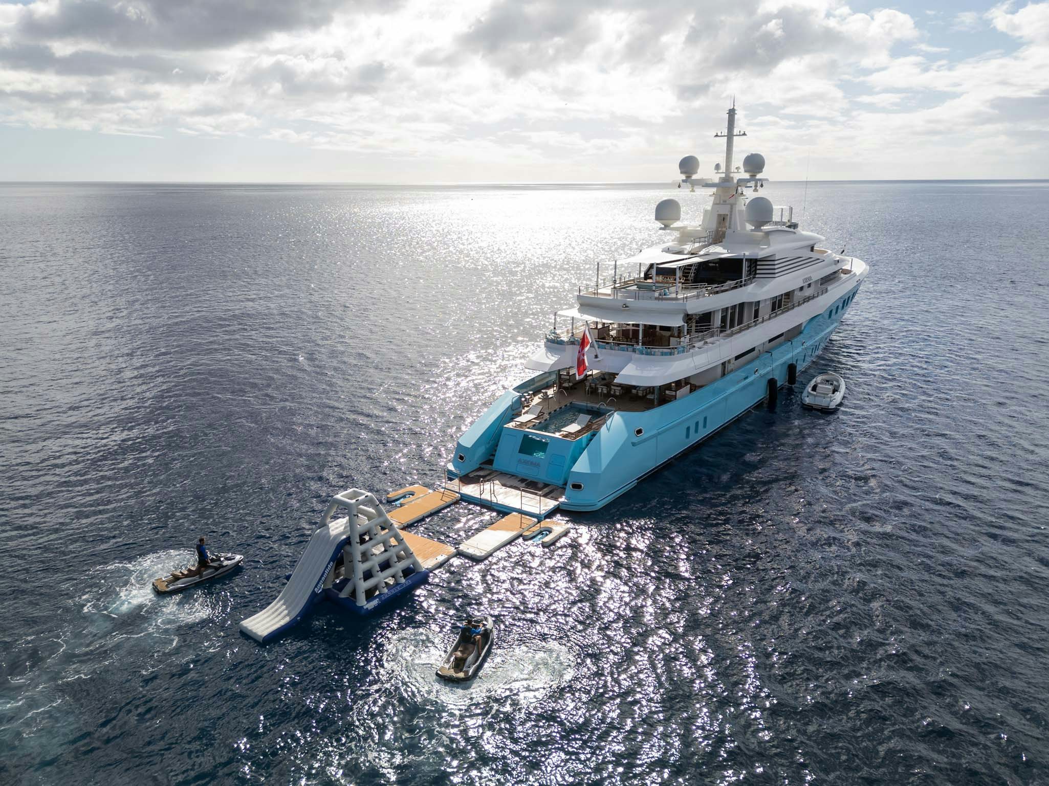 a boat on the water aboard AXIOMA Yacht for Charter