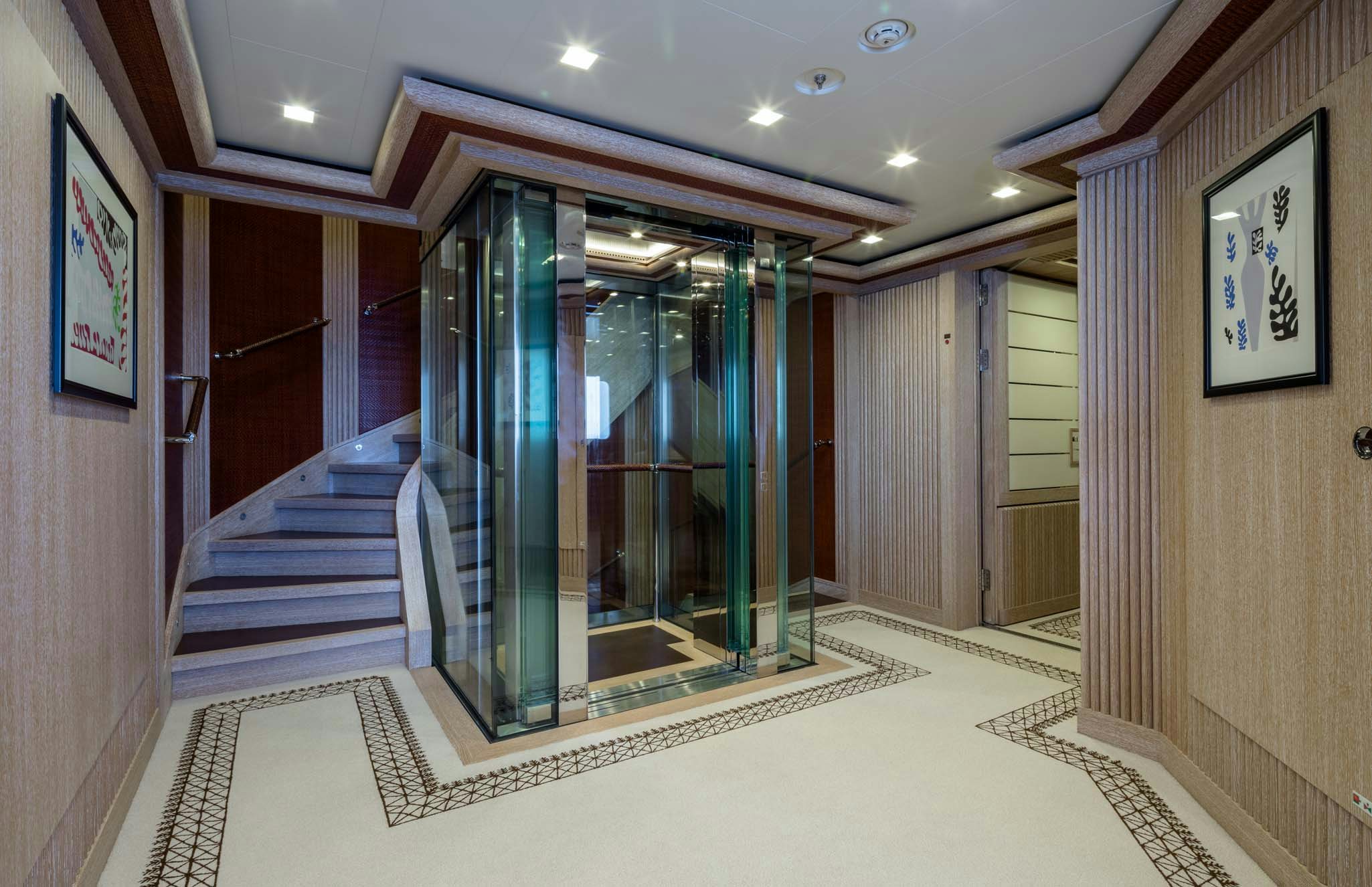 a large glass shower unit aboard AXIOMA Yacht for Charter