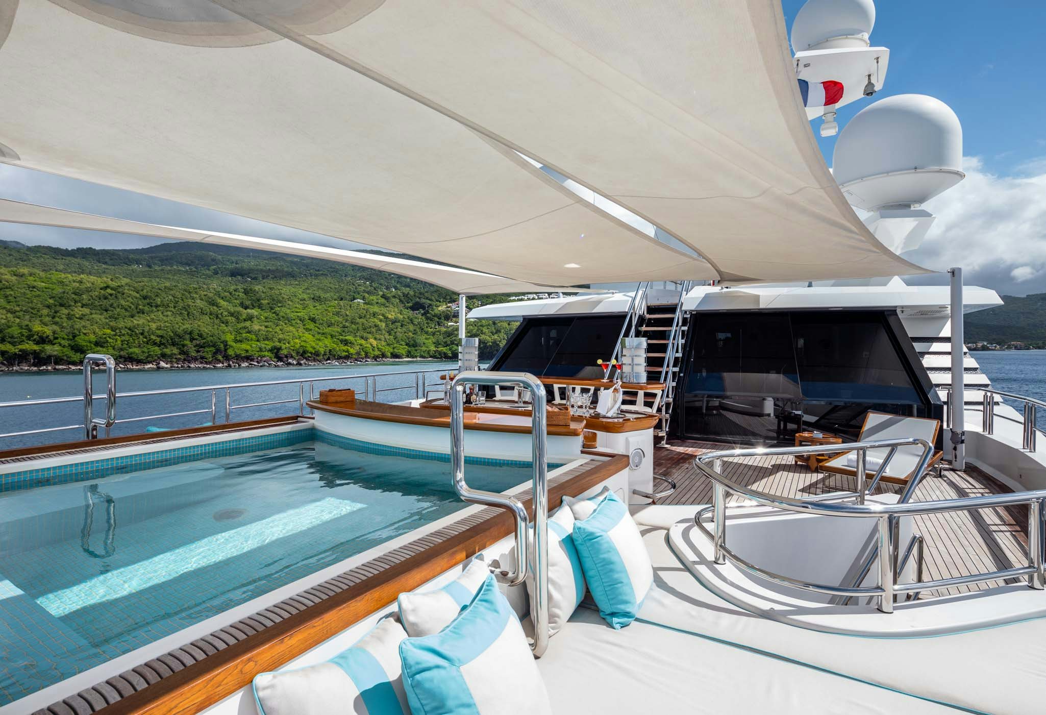 a boat on the water aboard AXIOMA Yacht for Charter