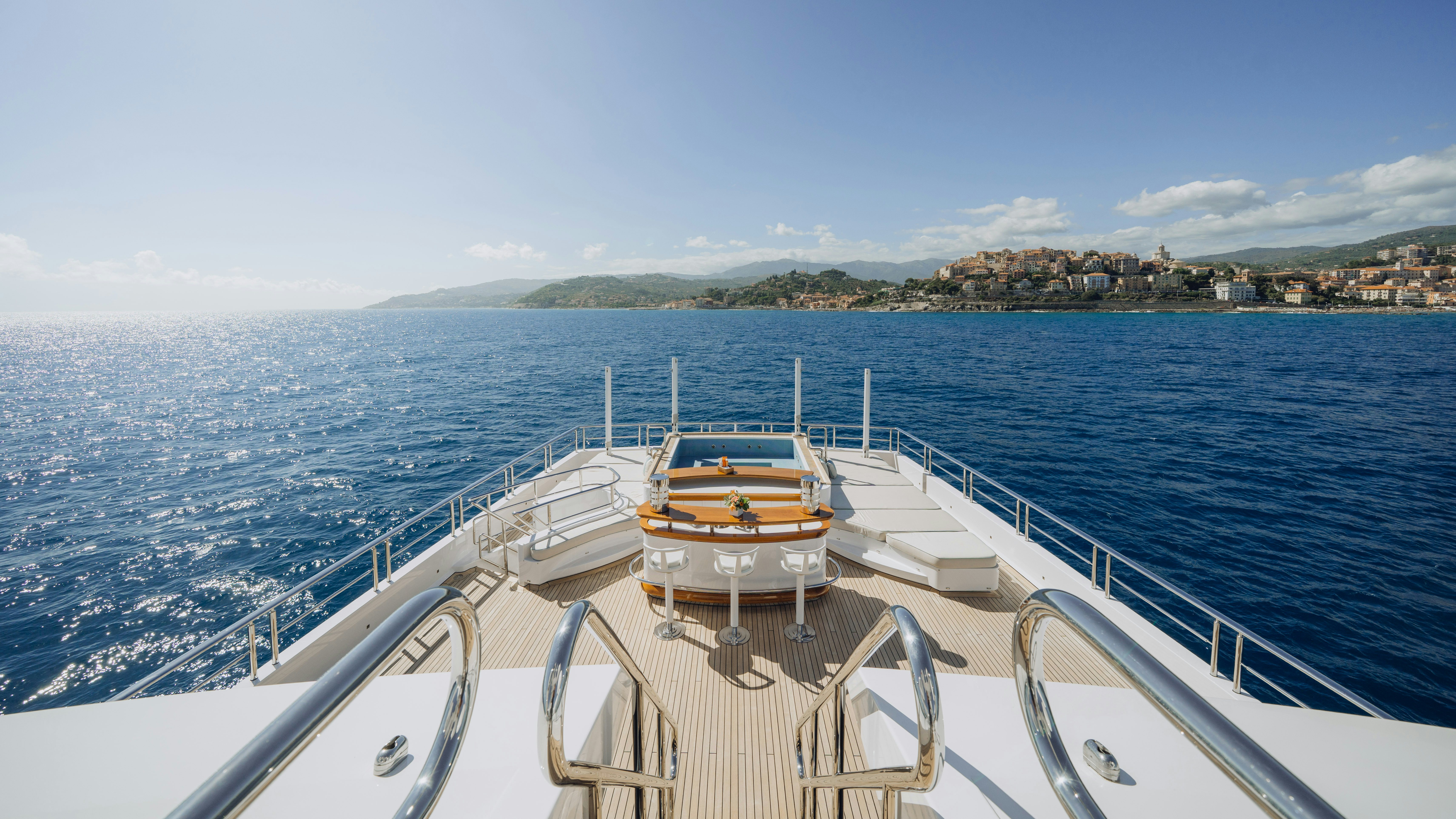 a boat on the water aboard AXIOMA Yacht for Sale