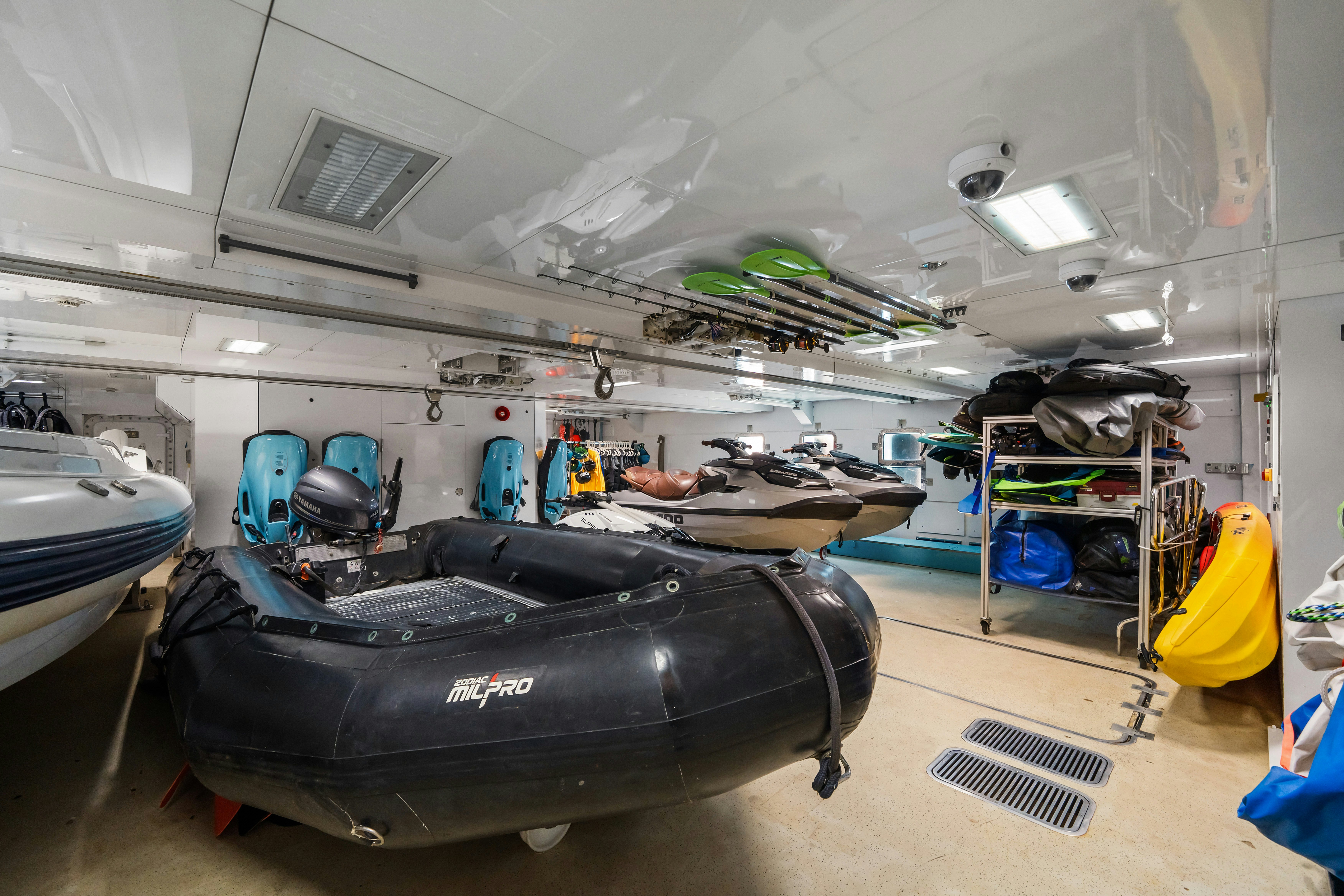 a room with a large machine aboard AXIOMA Yacht for Sale