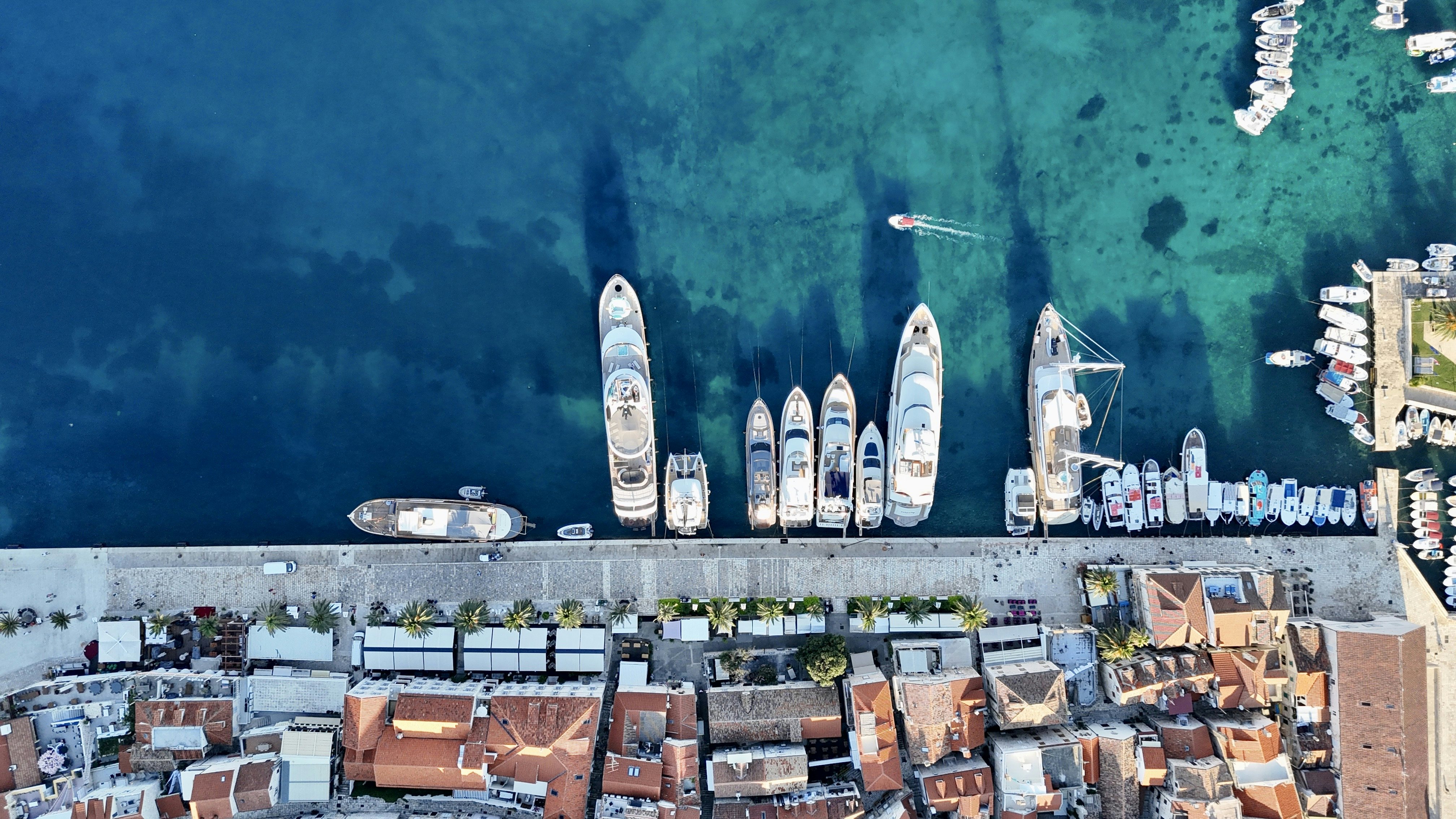 a city with buildings and cars aboard BELLA Yacht for Charter