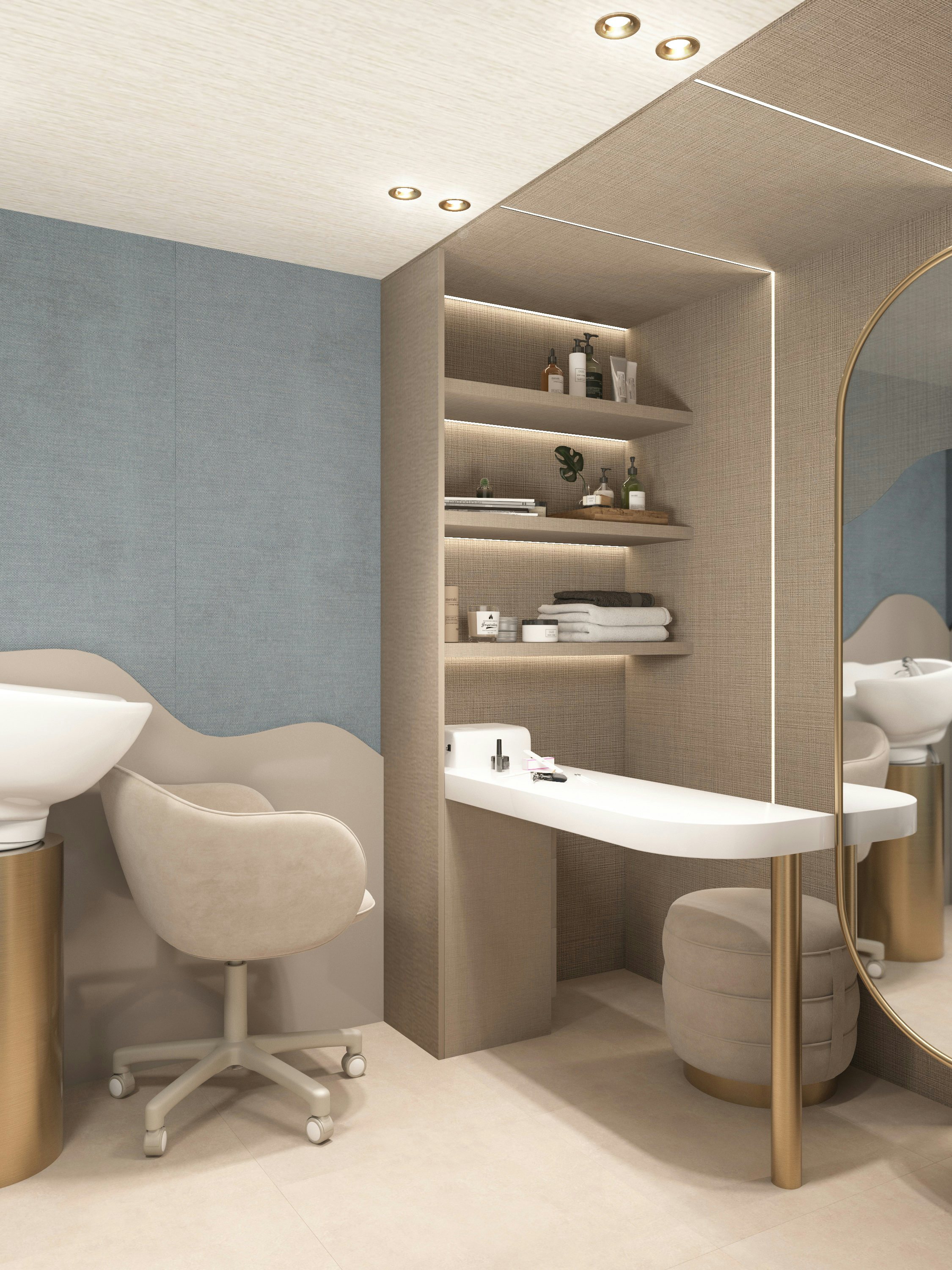 a bathroom with a sink and a mirror aboard BELLA Yacht for Charter