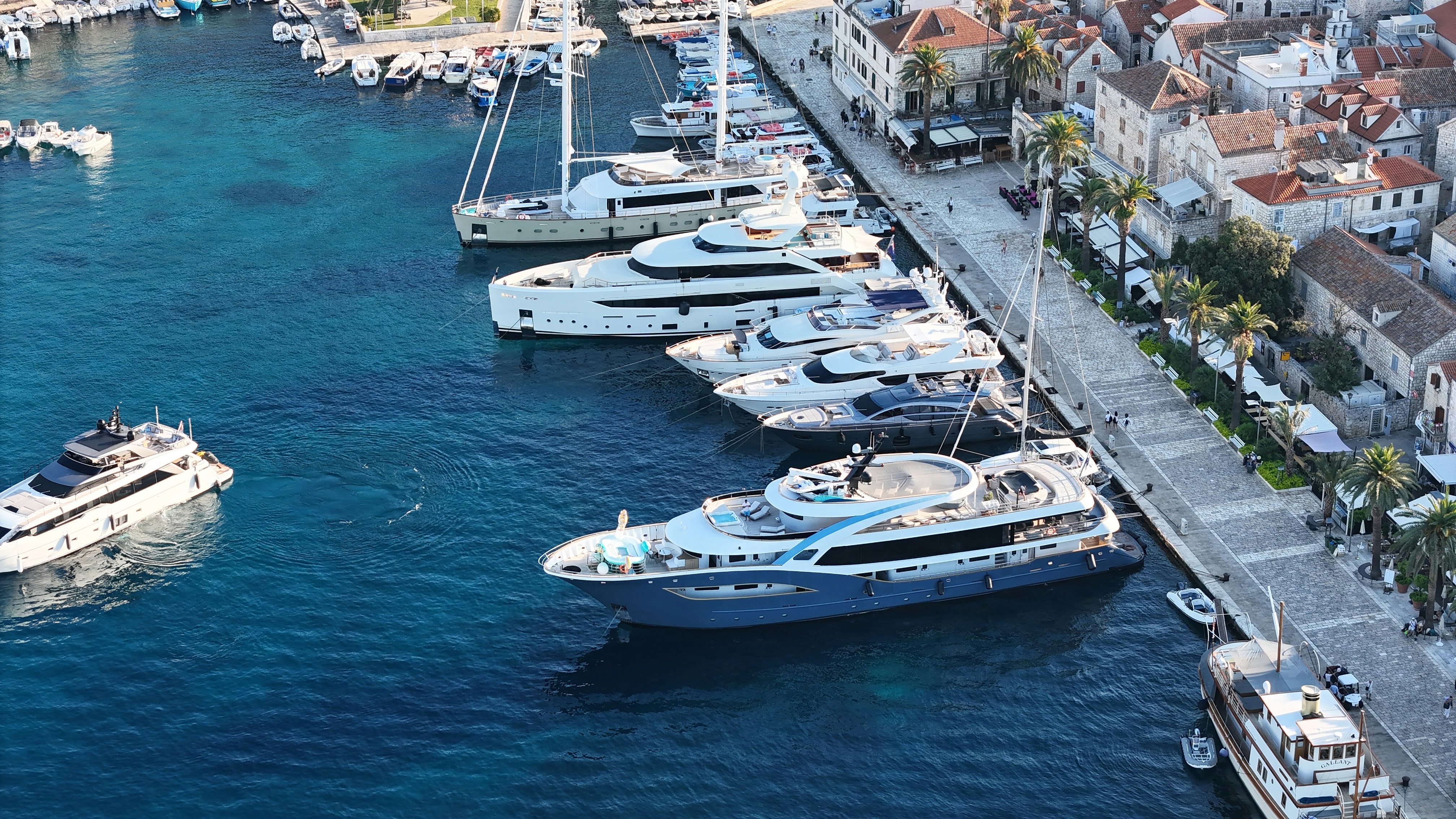 boats in the water aboard BELLA Yacht for Charter