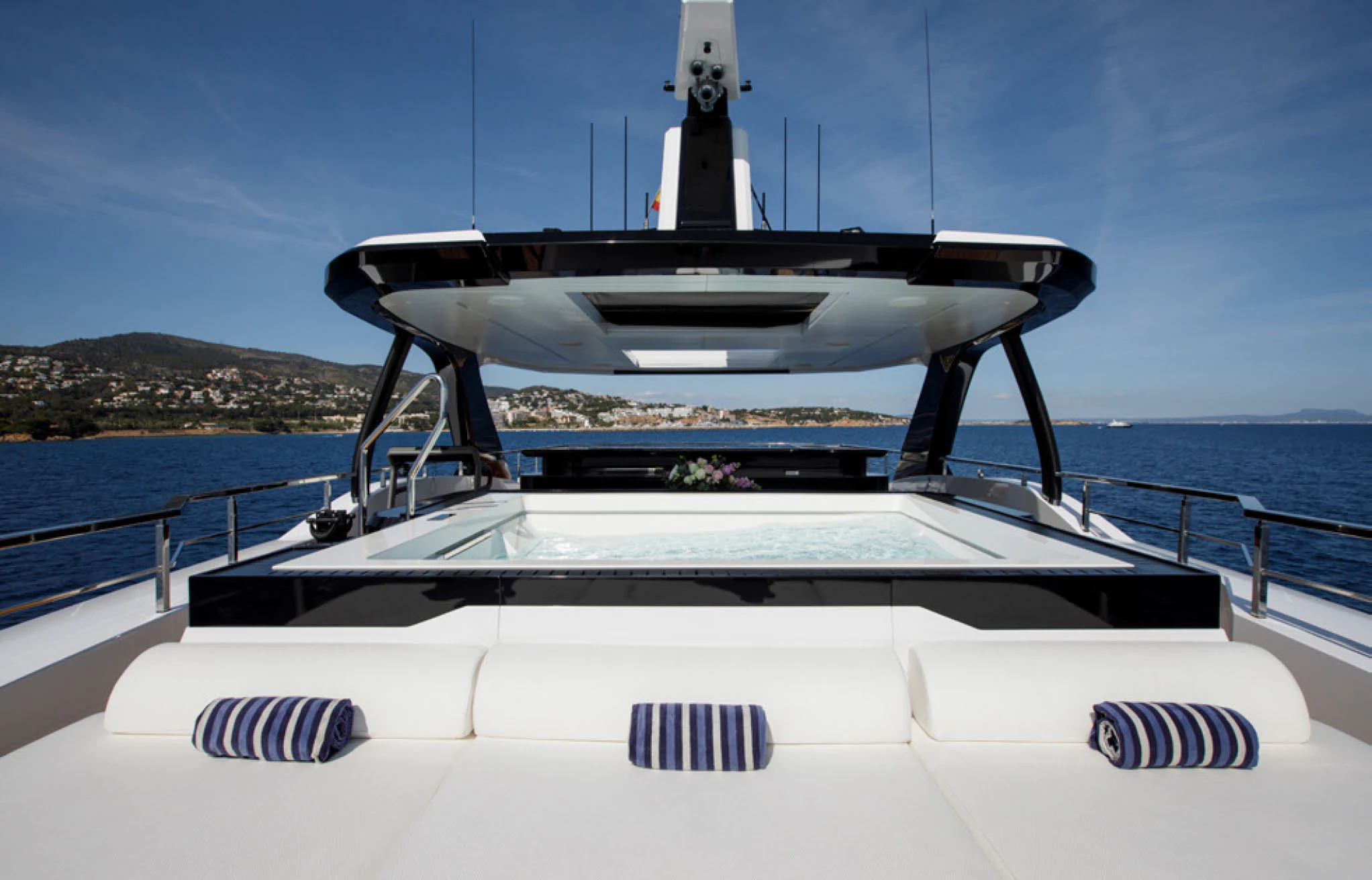 a boat on a boat aboard PERLA BIANCA Yacht for Charter