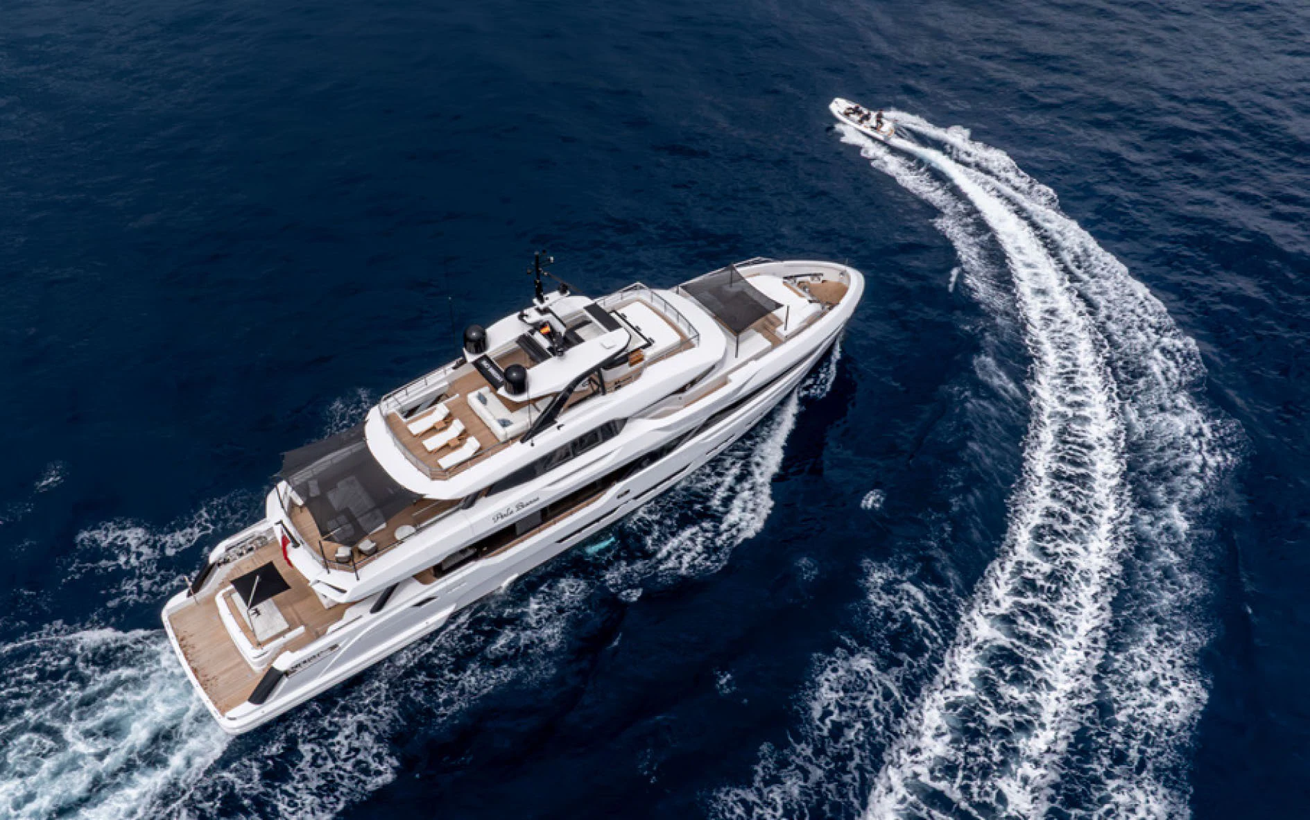 a ship in the water aboard PERLA BIANCA Yacht for Charter