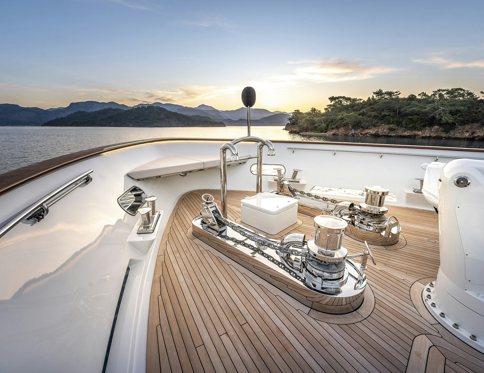 a boat on the water aboard SUNRISE Yacht for Sale