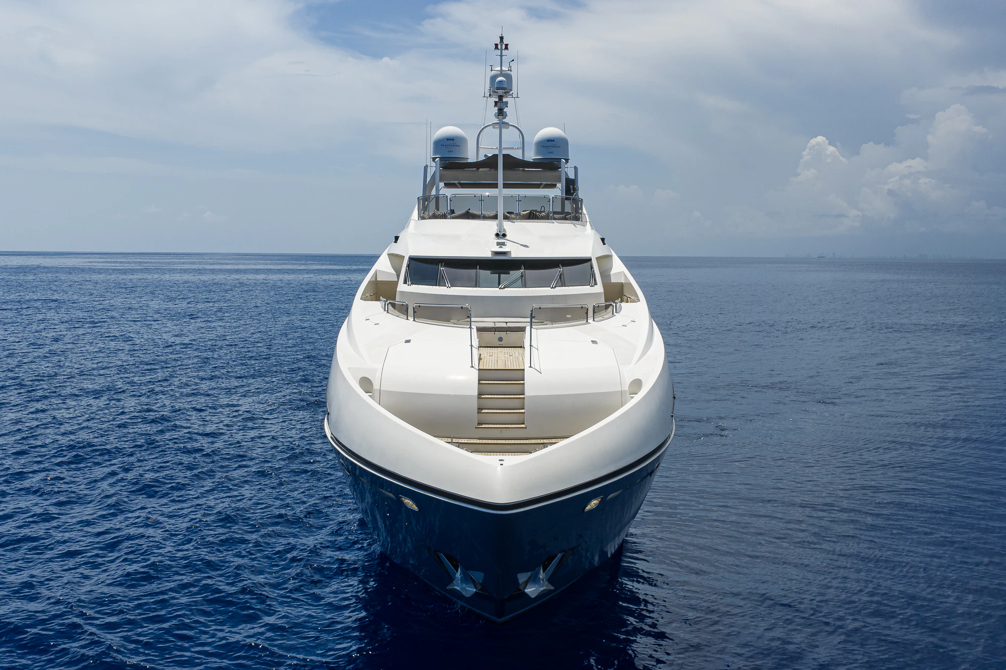 a white boat in the water aboard NATURAL 9 Yacht for Sale
