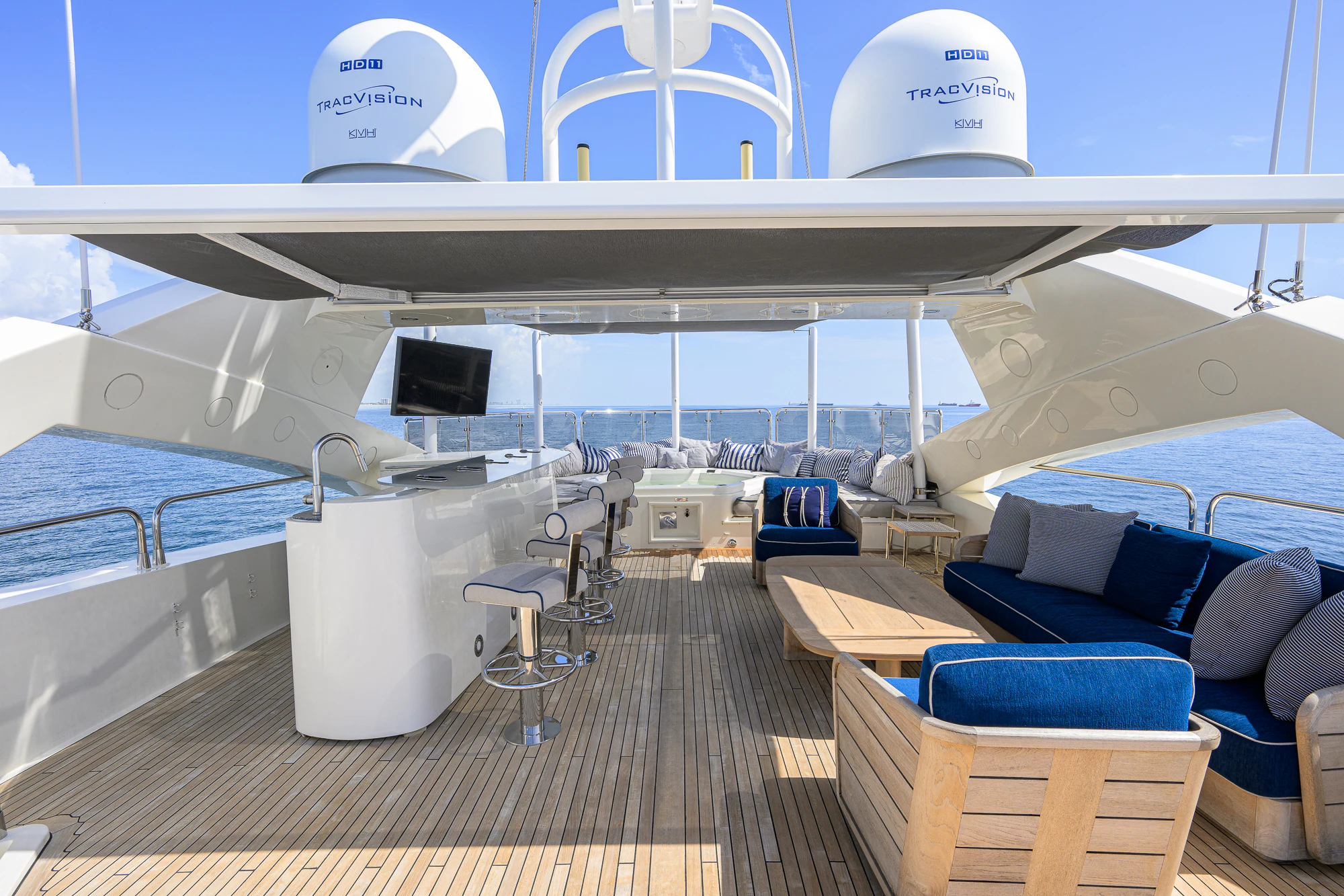 a large white space ship aboard NATURAL 9 Yacht for Sale