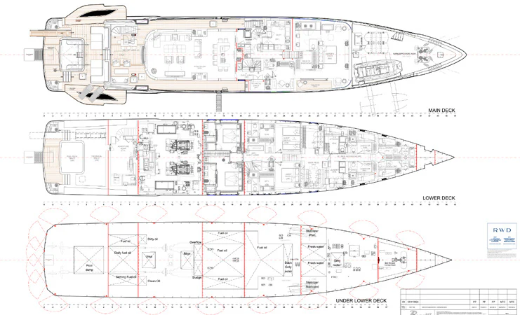 diagram aboard PERSEVERANCE Yacht for Charter