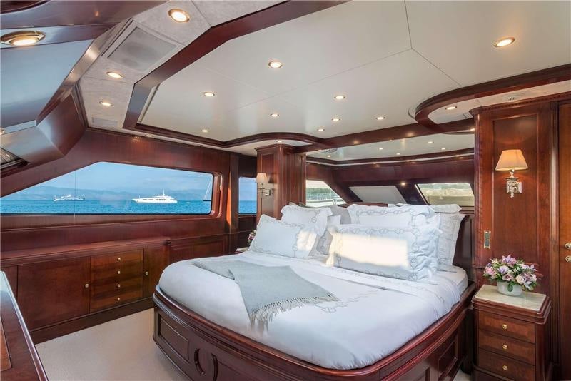 a bed in a cabin aboard ENDLESS SUMMER Yacht for Charter