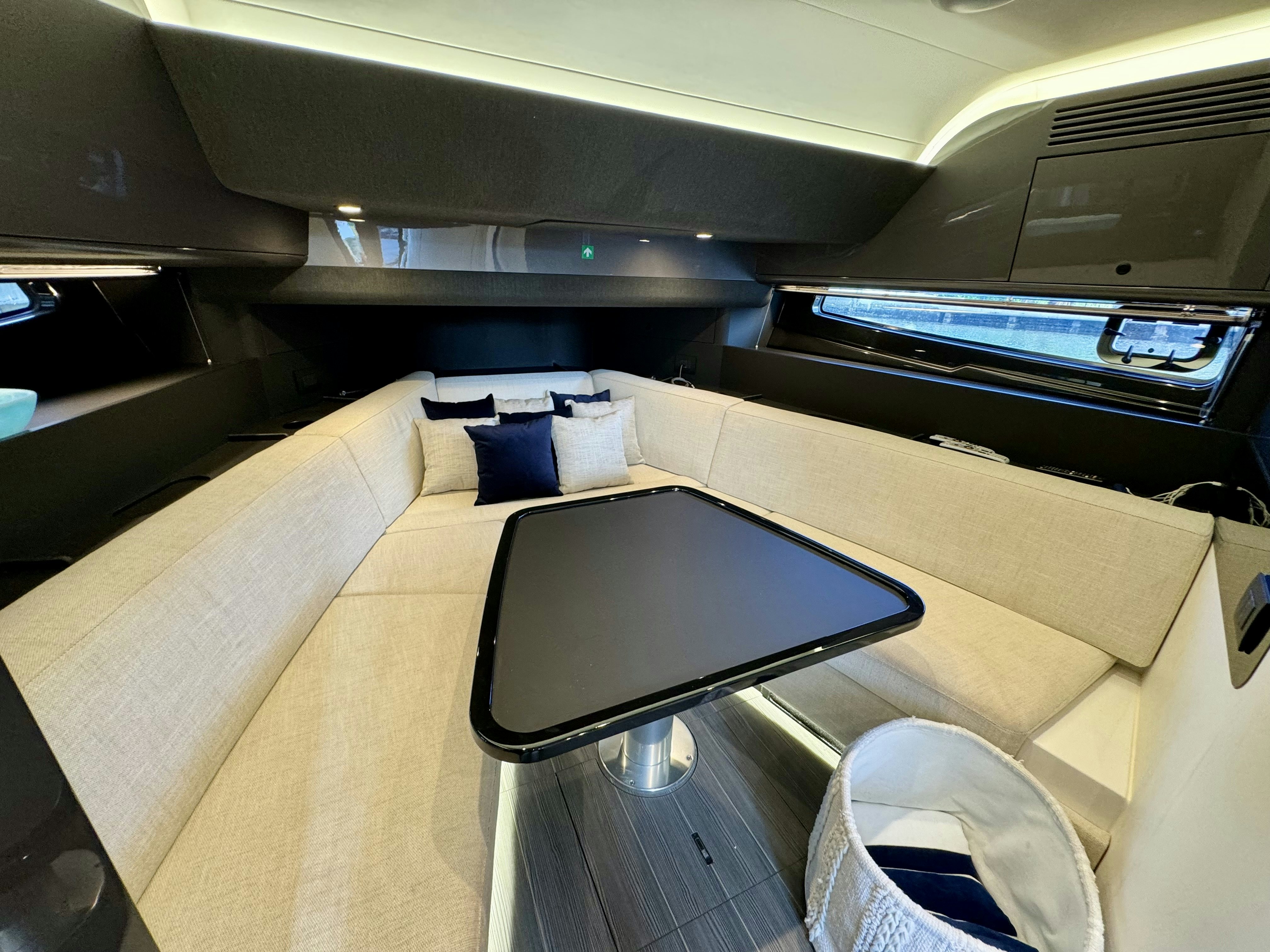 inside of a car aboard GG Yacht for Sale