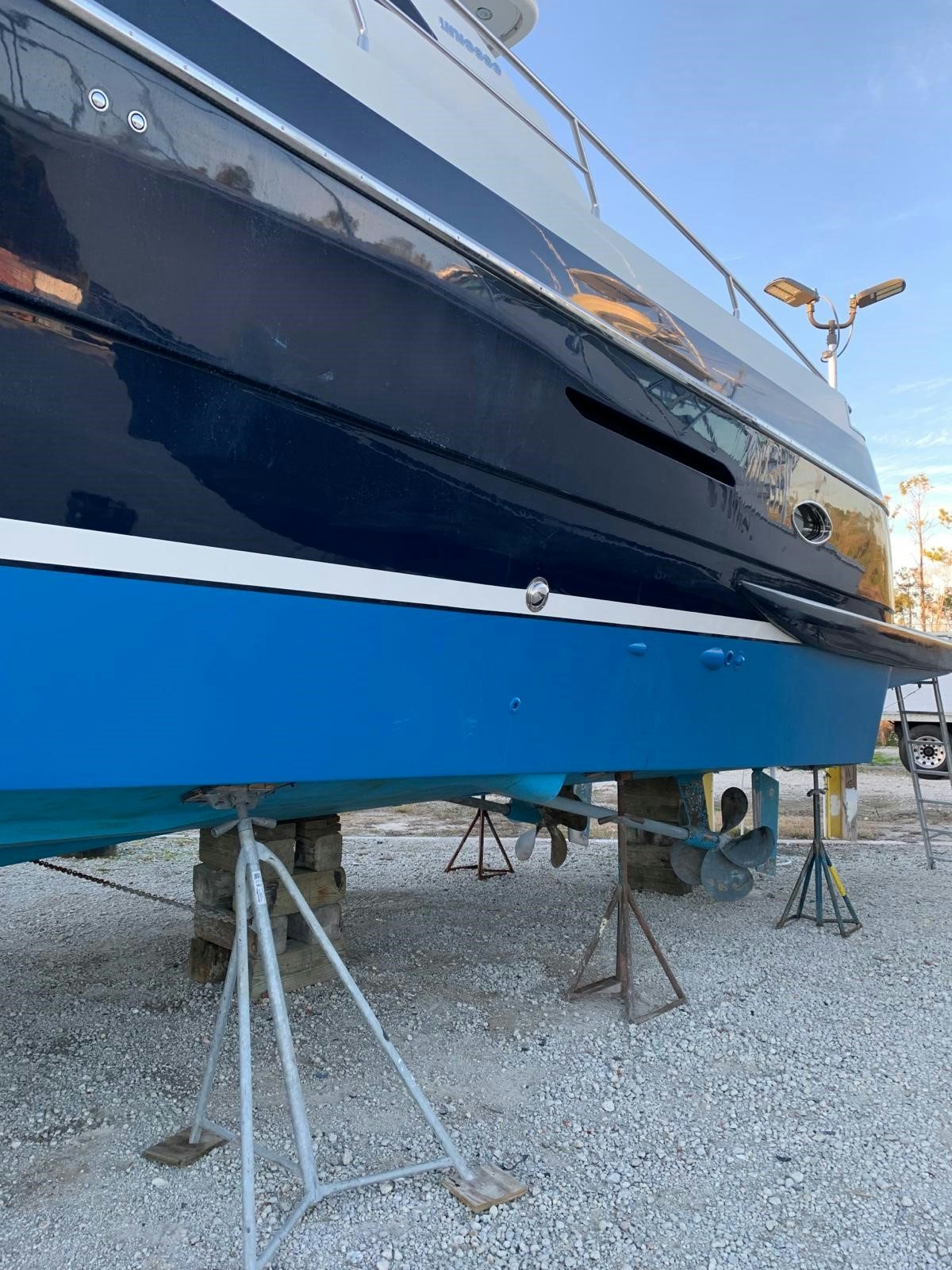 a boat on a trailer aboard EQUINOX Yacht for Sale