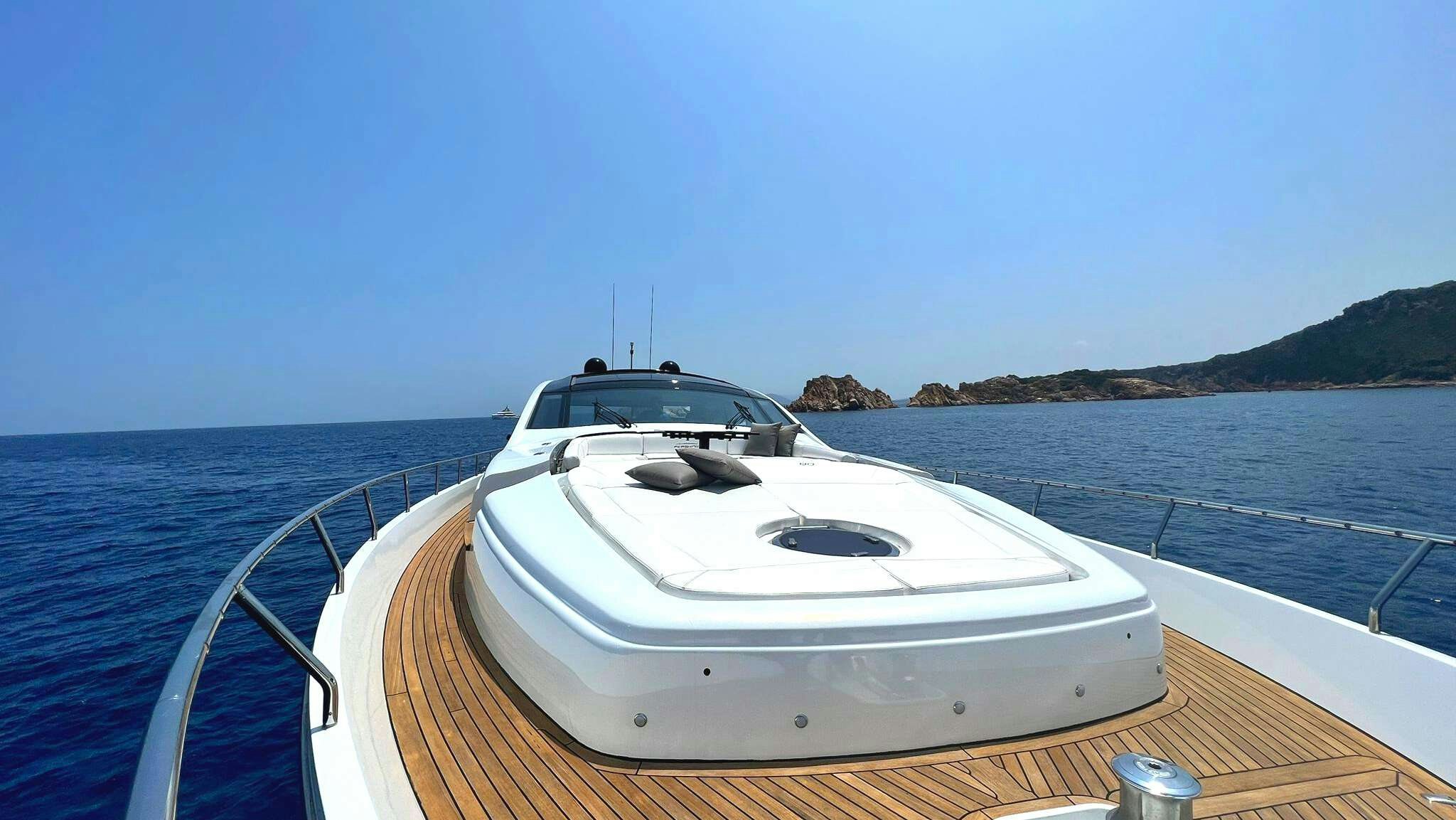a boat on a body of water aboard THYKE II Yacht for Charter