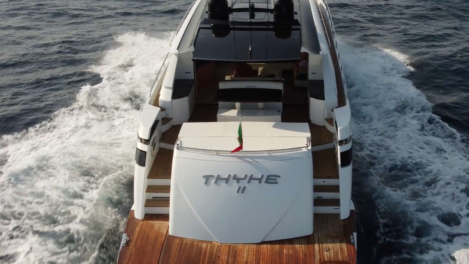 a boat on the water aboard THYKE II Yacht for Charter