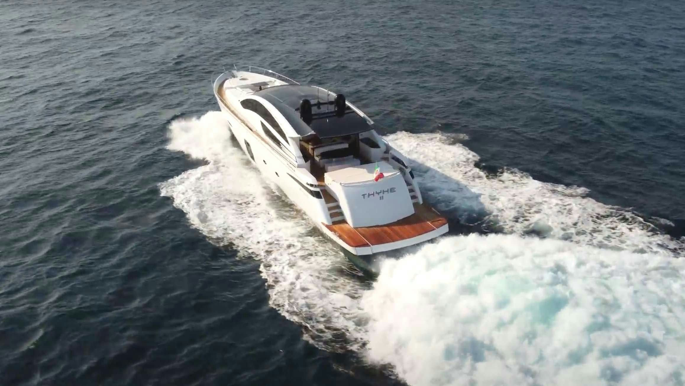 a boat on the water aboard THYKE II Yacht for Charter