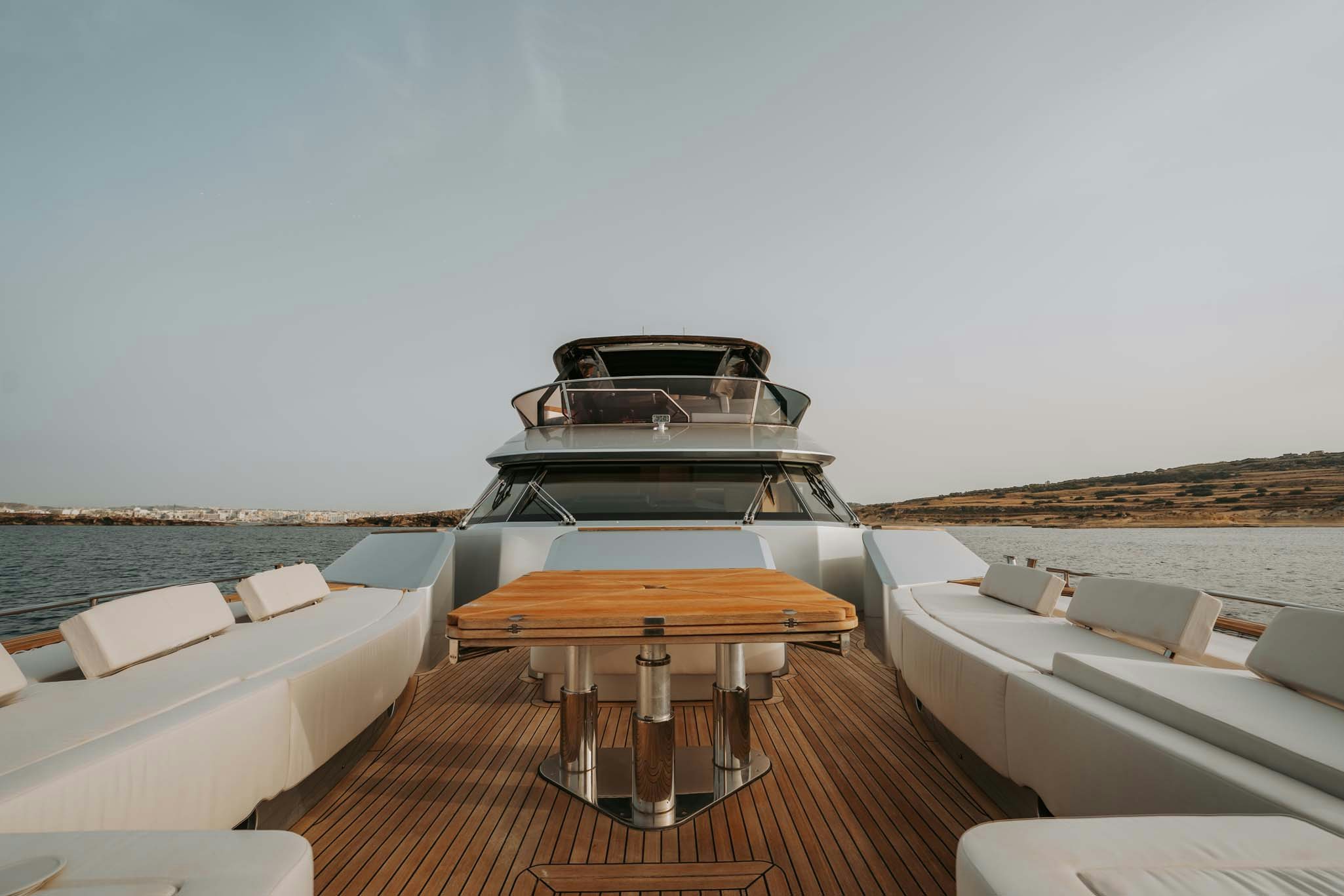 a boat on a dock aboard VENUS Yacht for Charter
