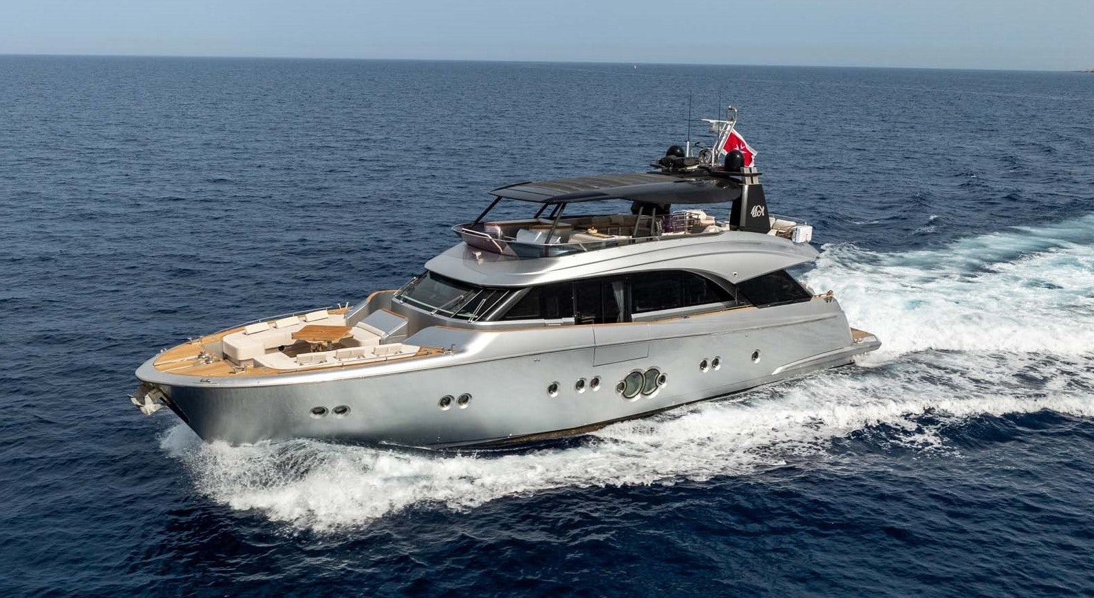 a boat on the water aboard VENUS Yacht for Charter