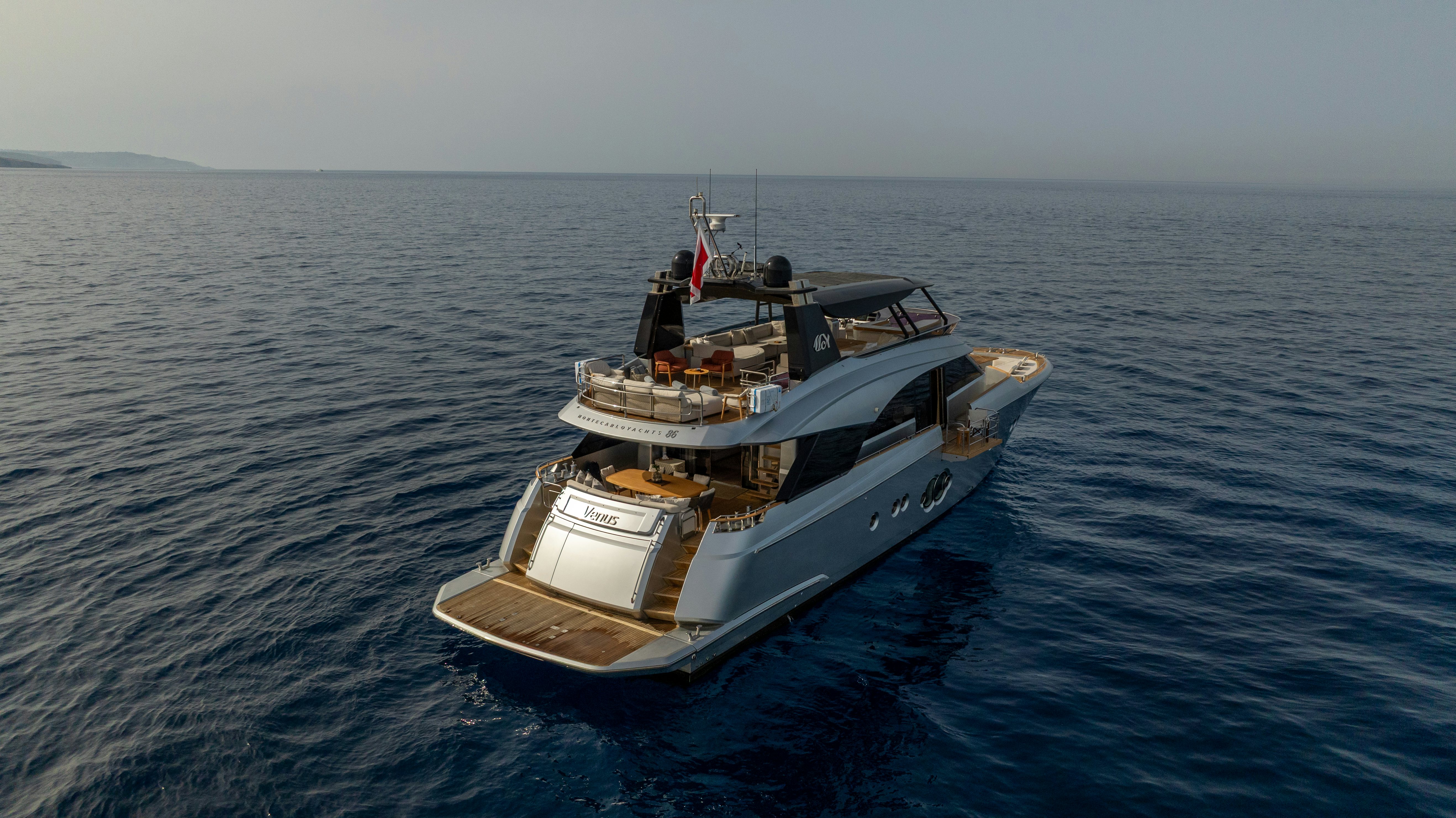 a boat in the water aboard VENUS Yacht for Sale