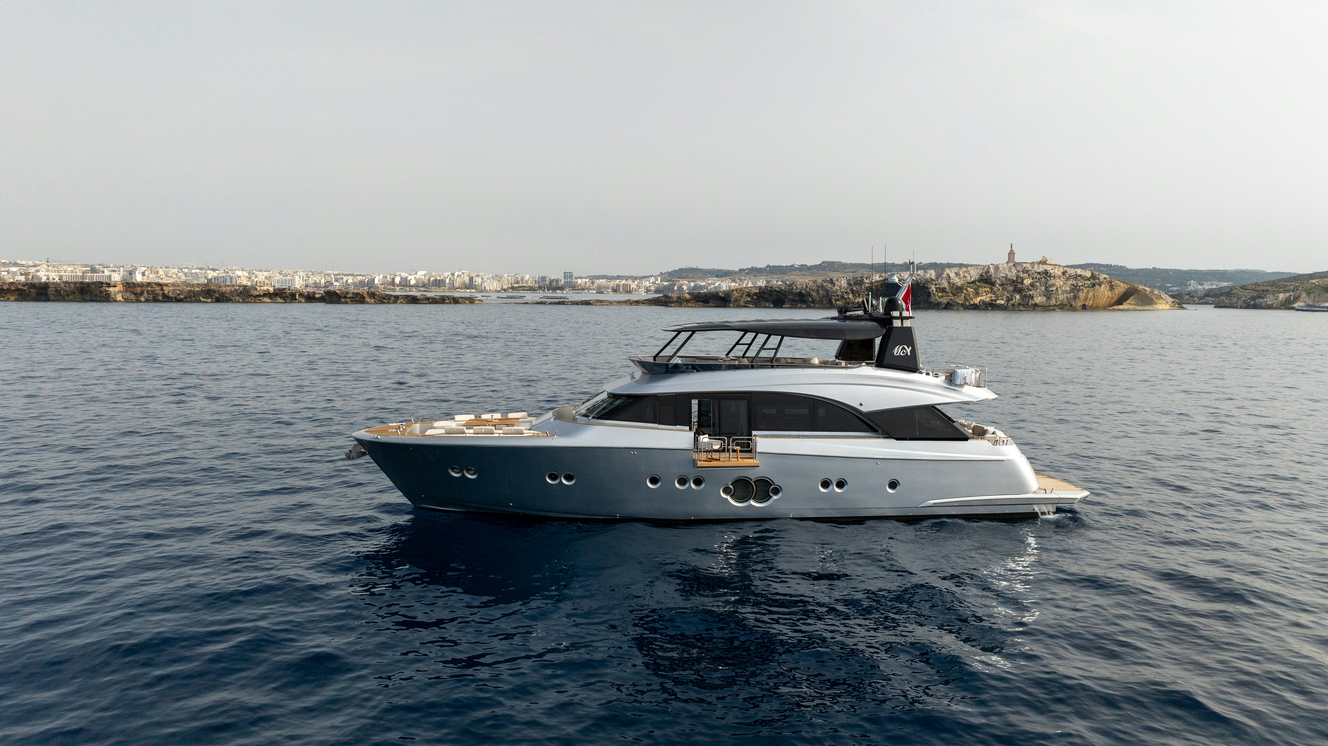 a boat in the water aboard VENUS Yacht for Sale