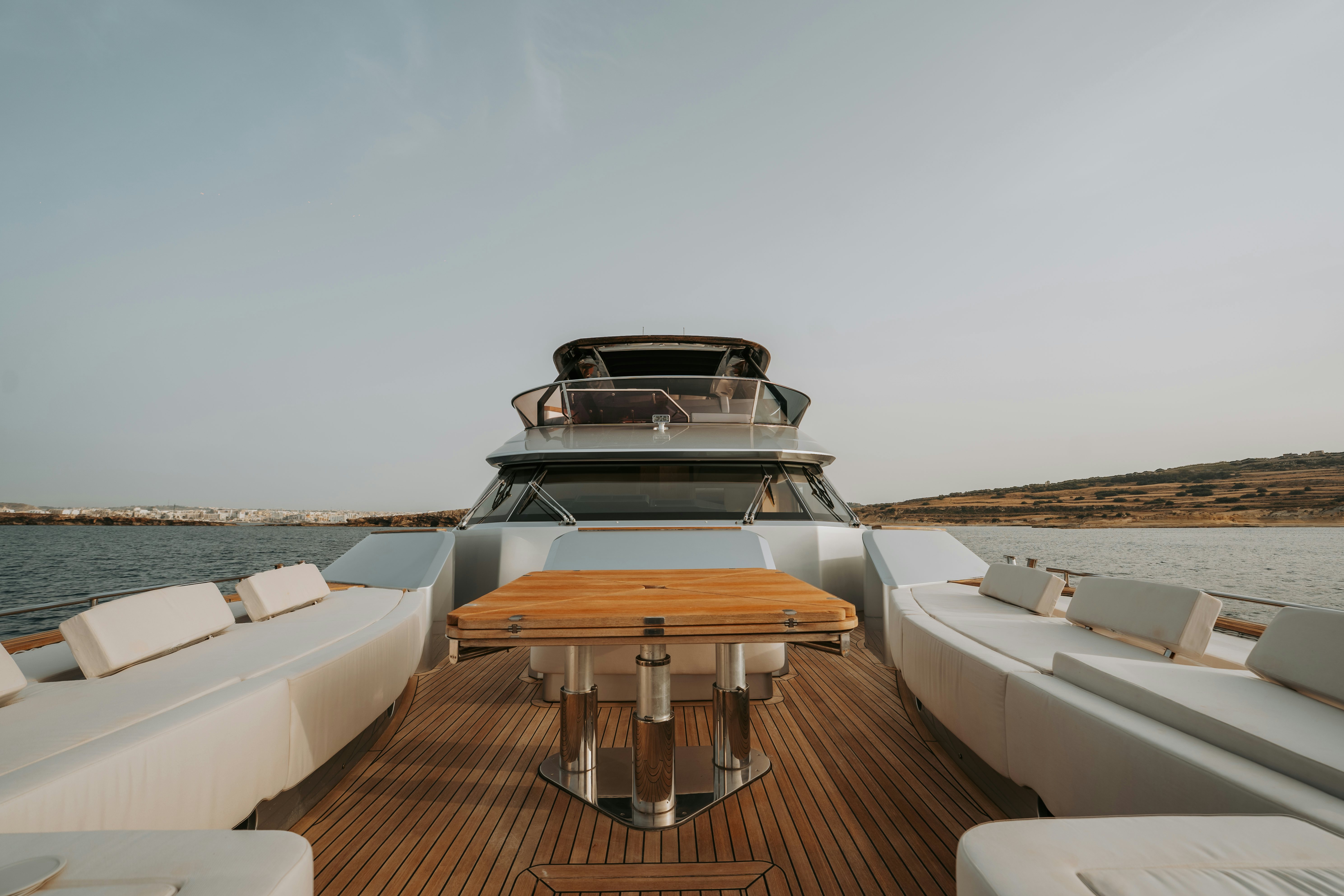 a boat on a dock aboard VENUS Yacht for Sale