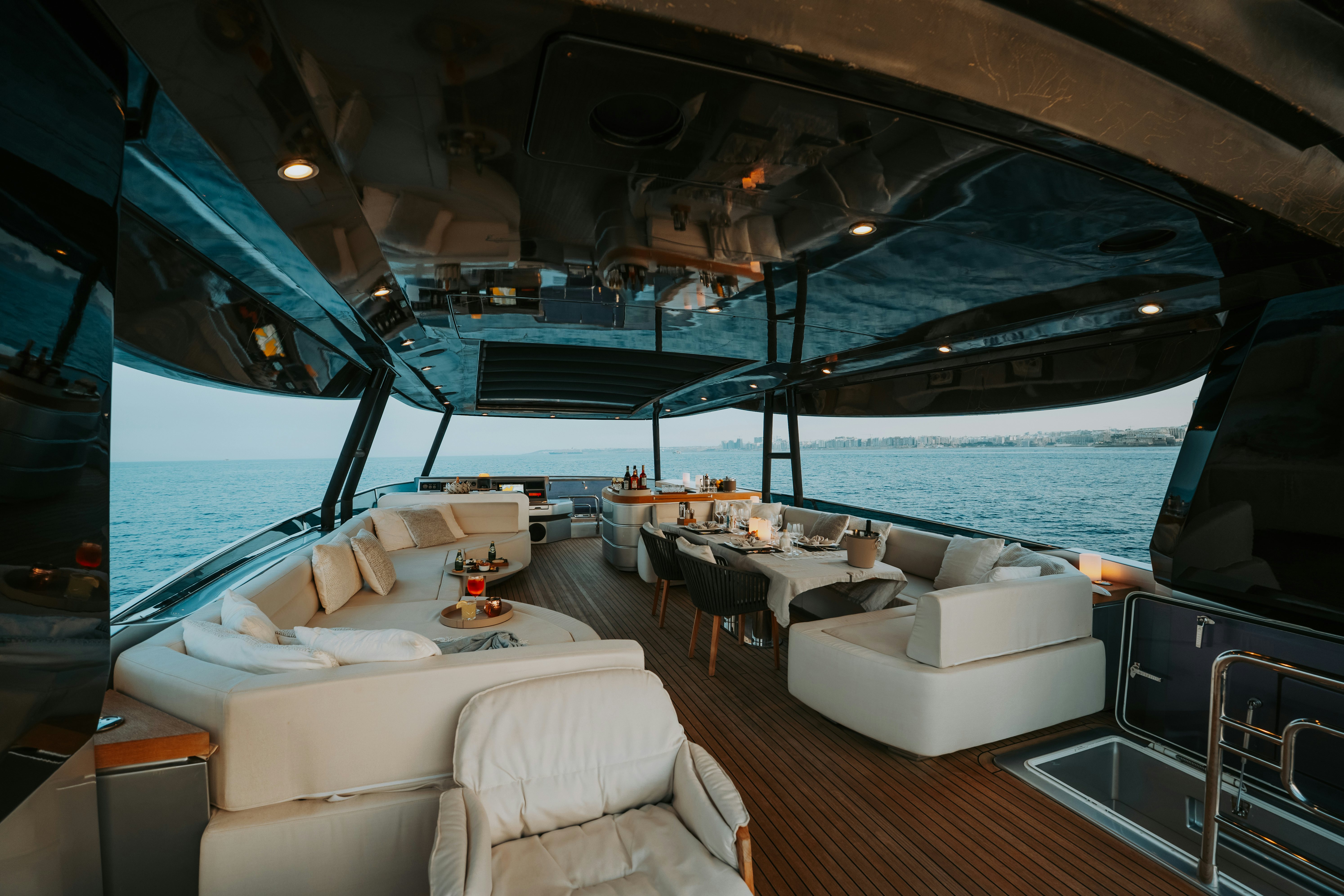 a boat on the water aboard VENUS Yacht for Sale