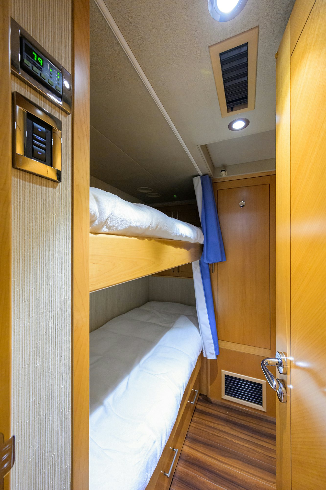 a room with bunk beds aboard REMY ROO Yacht for Sale