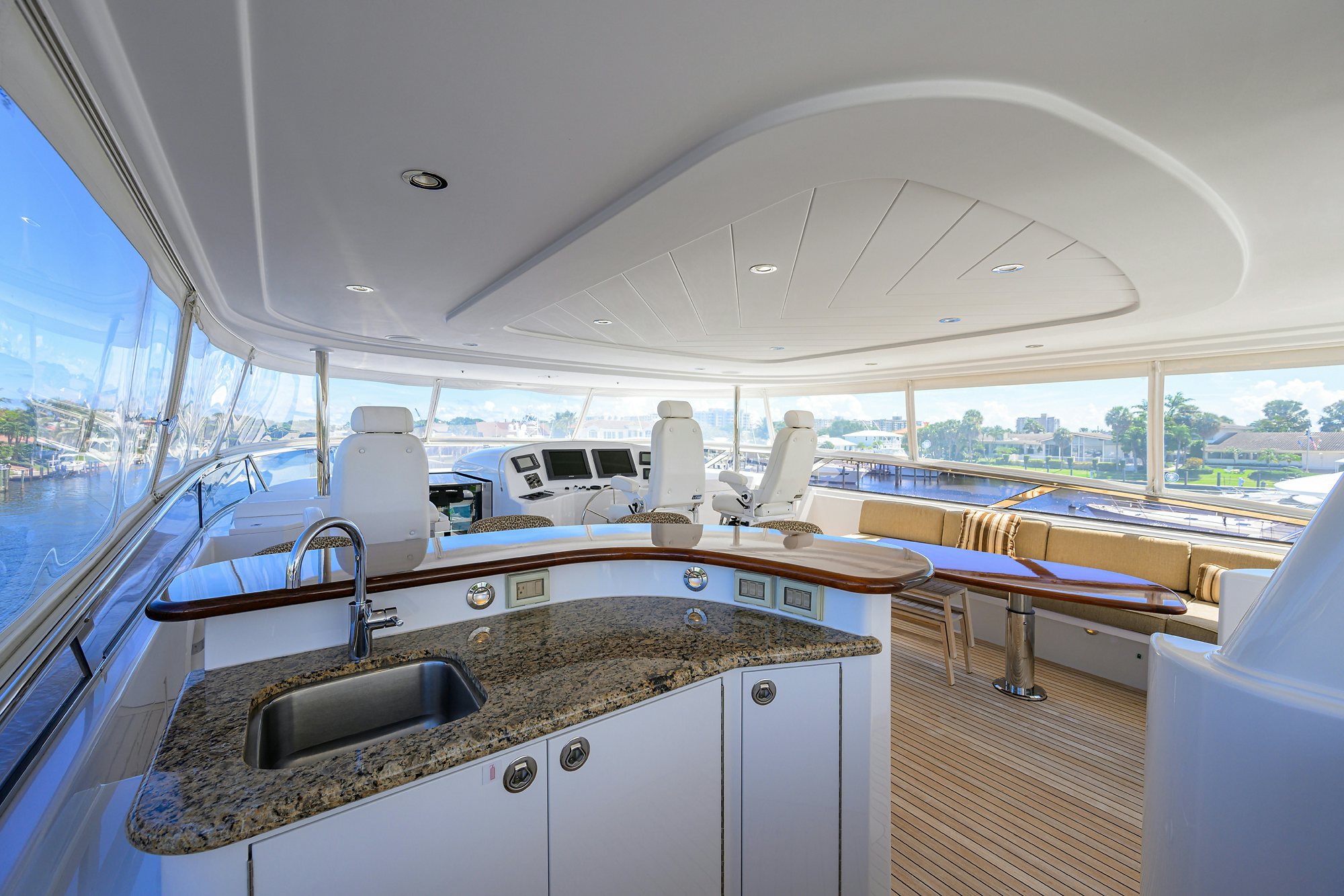 a large boat with a sink and a large window aboard REMY ROO Yacht for Sale