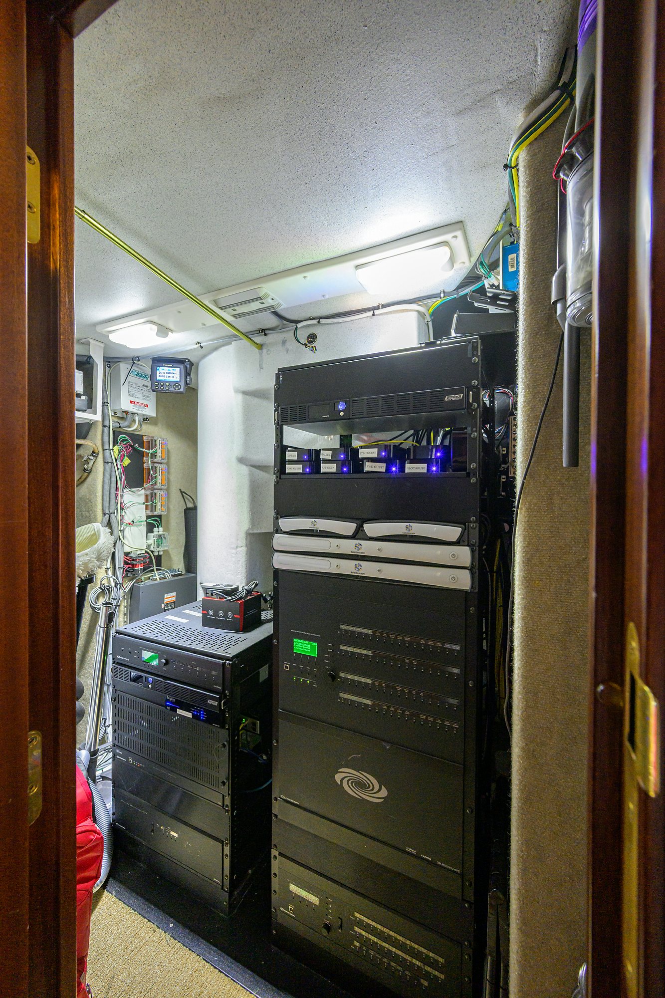 a large machine in a room aboard REMY ROO Yacht for Sale