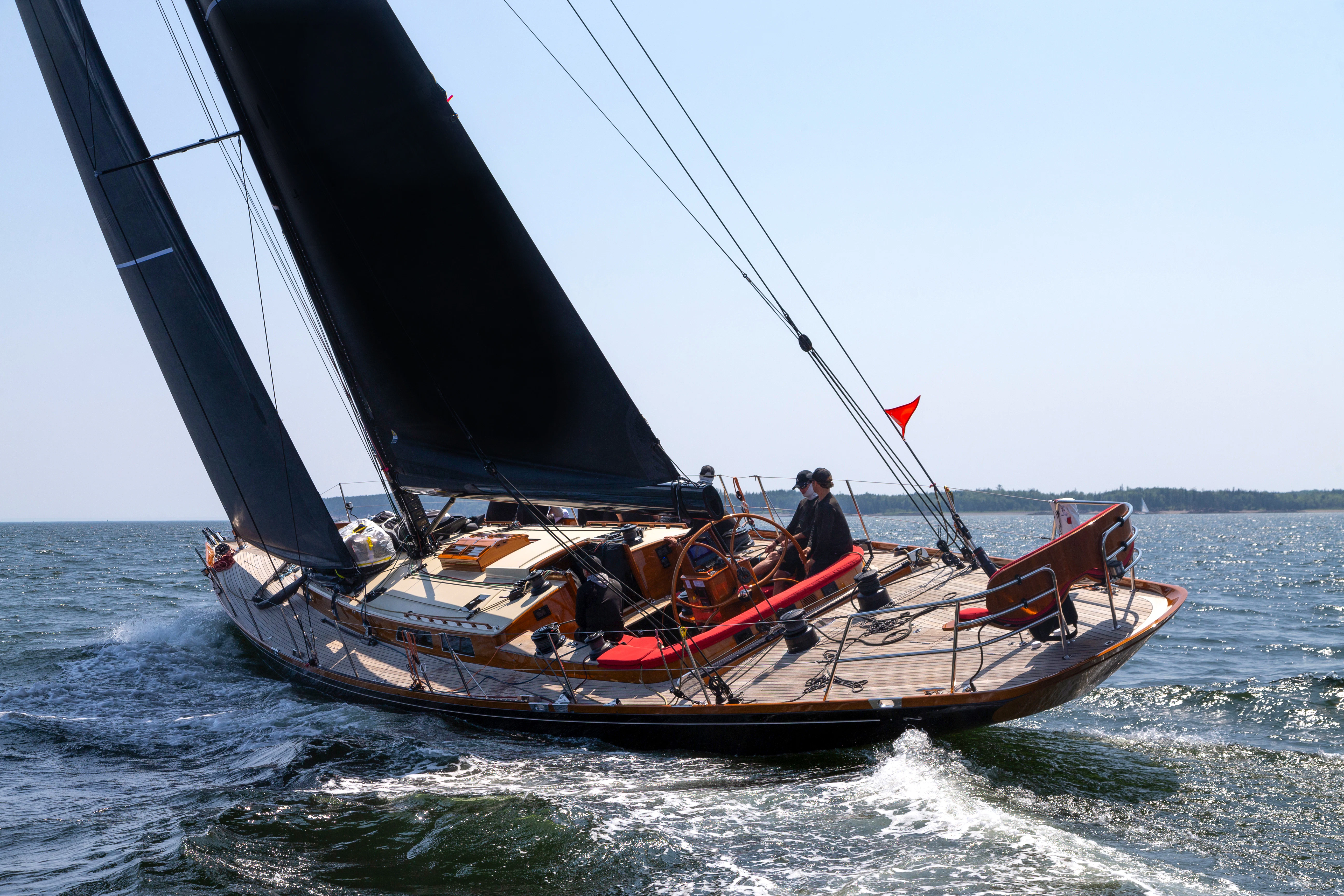 a boat sailing on the sea aboard FALCON Yacht for Sale