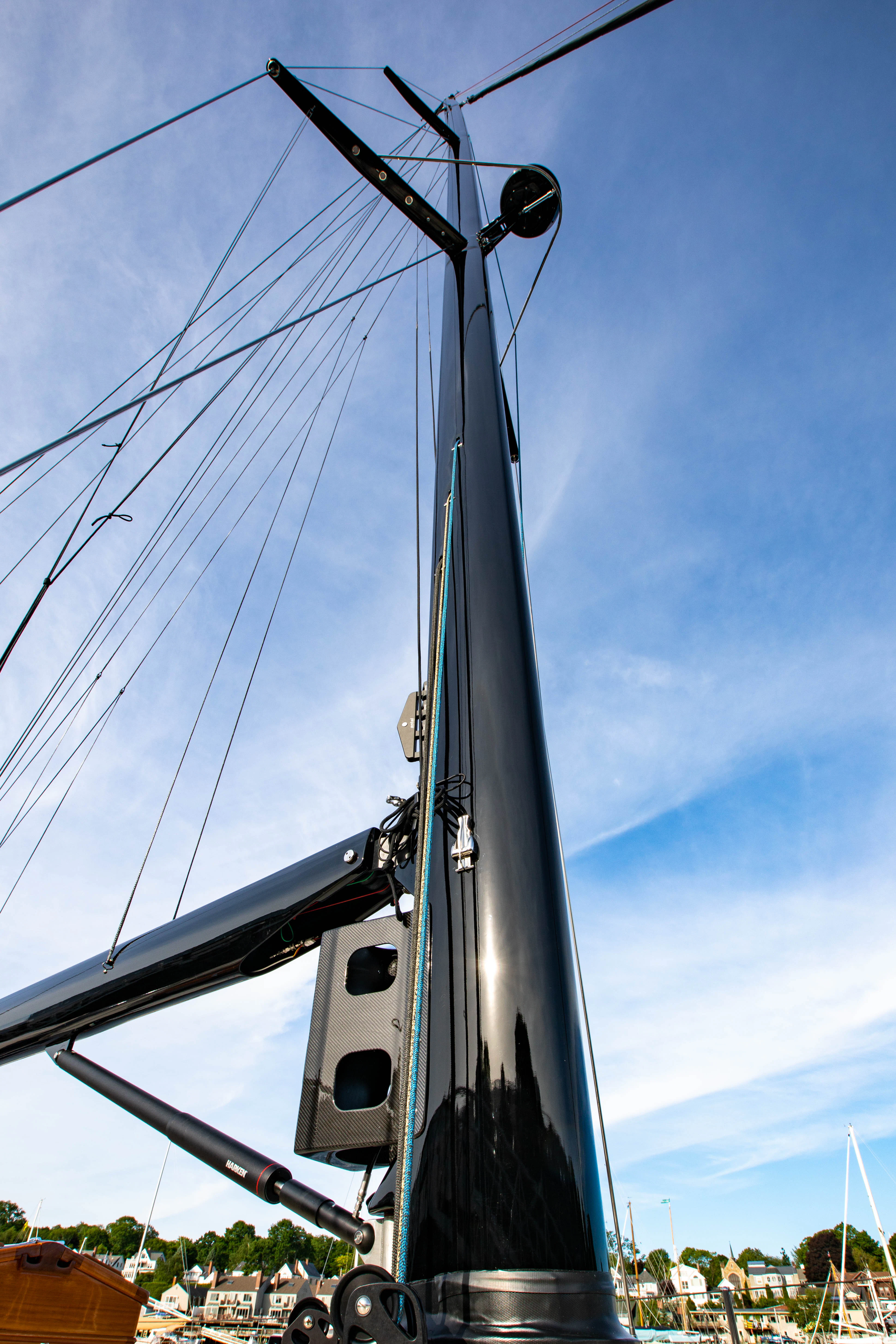 a large metal ship aboard FALCON Yacht for Sale