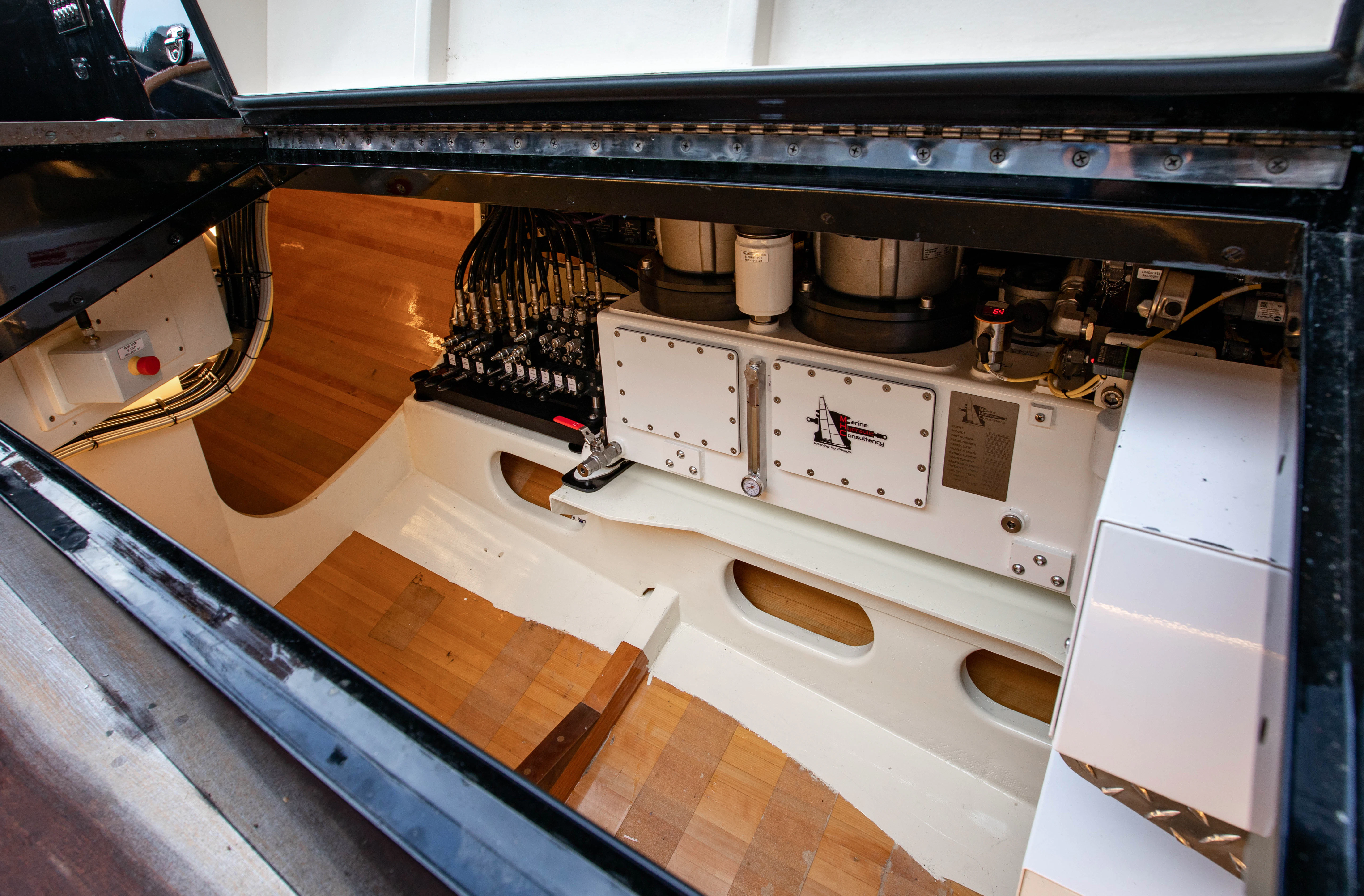 a machine on the counter aboard FALCON Yacht for Sale