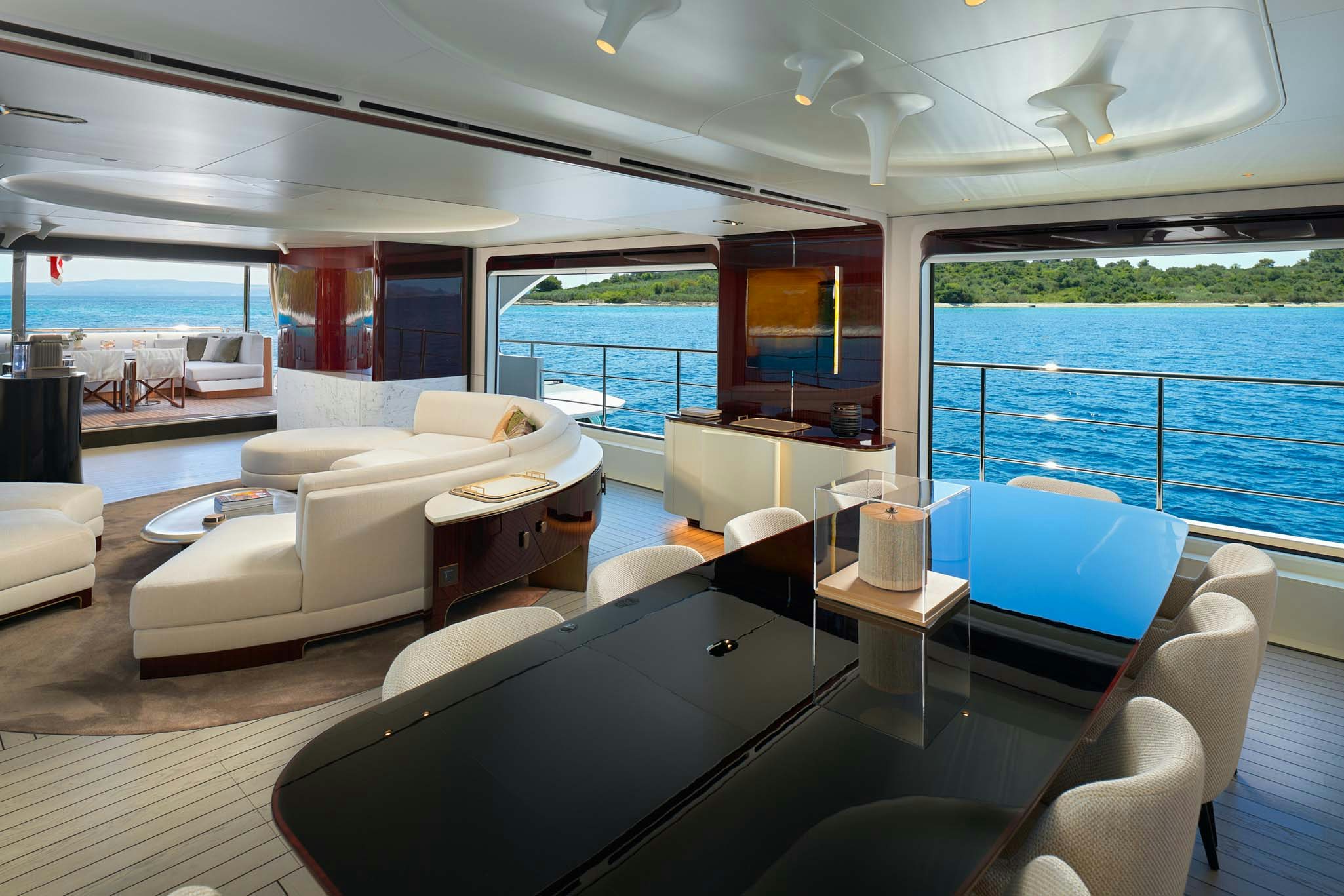 inside of a yacht aboard HEED Yacht for Charter