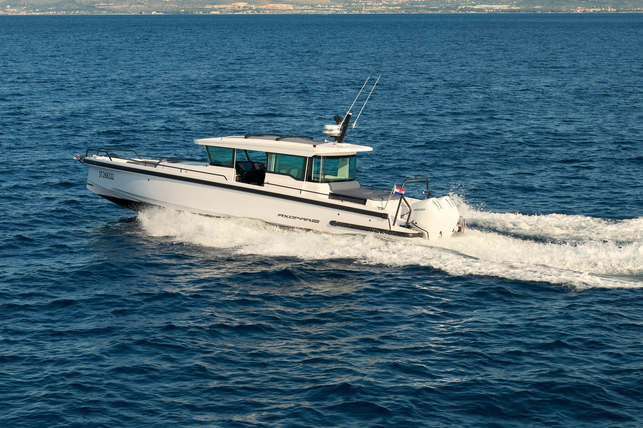 a boat on the water aboard HEED Yacht for Charter