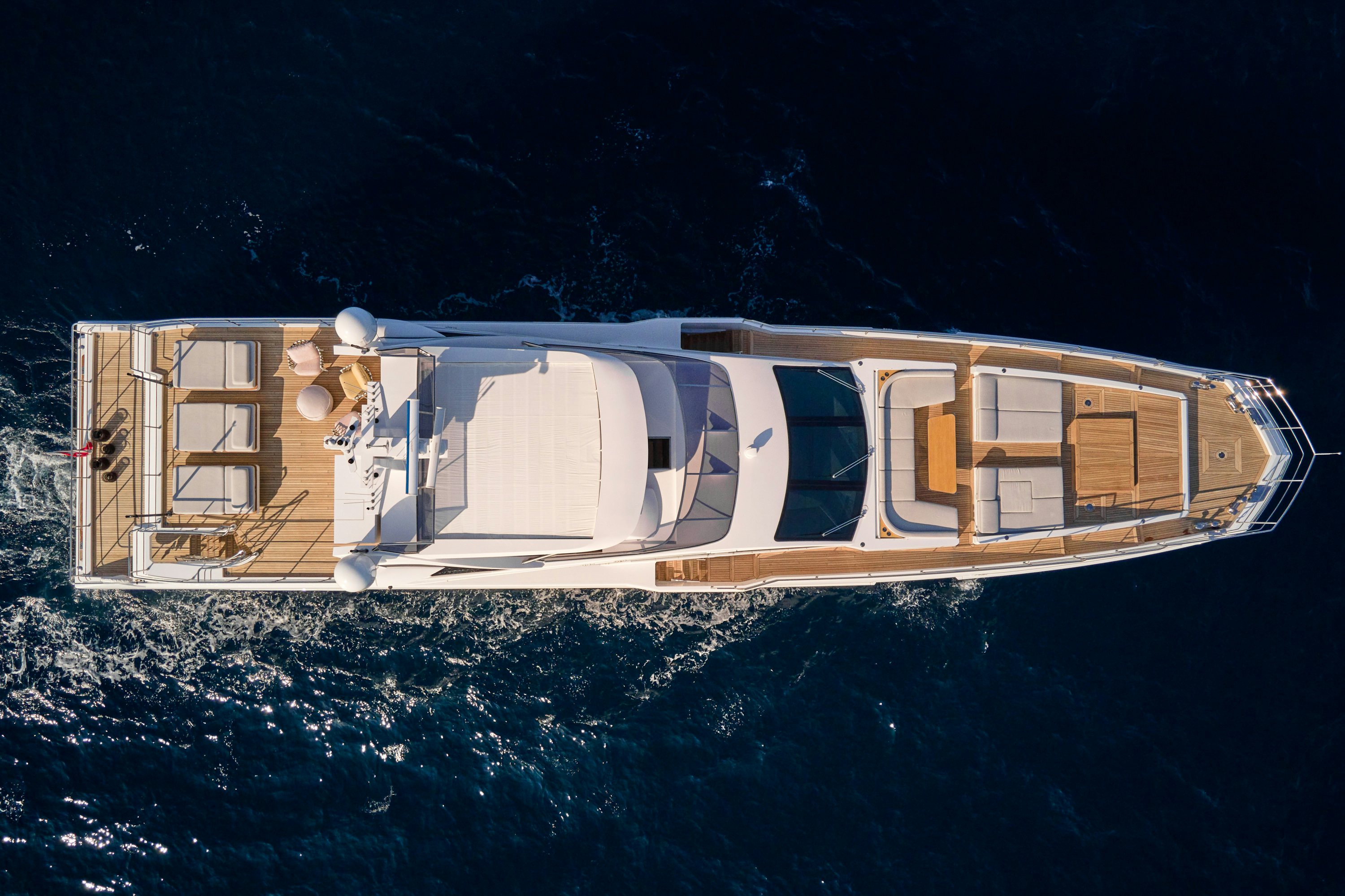 a satellite in outer space aboard HEED Yacht for Sale