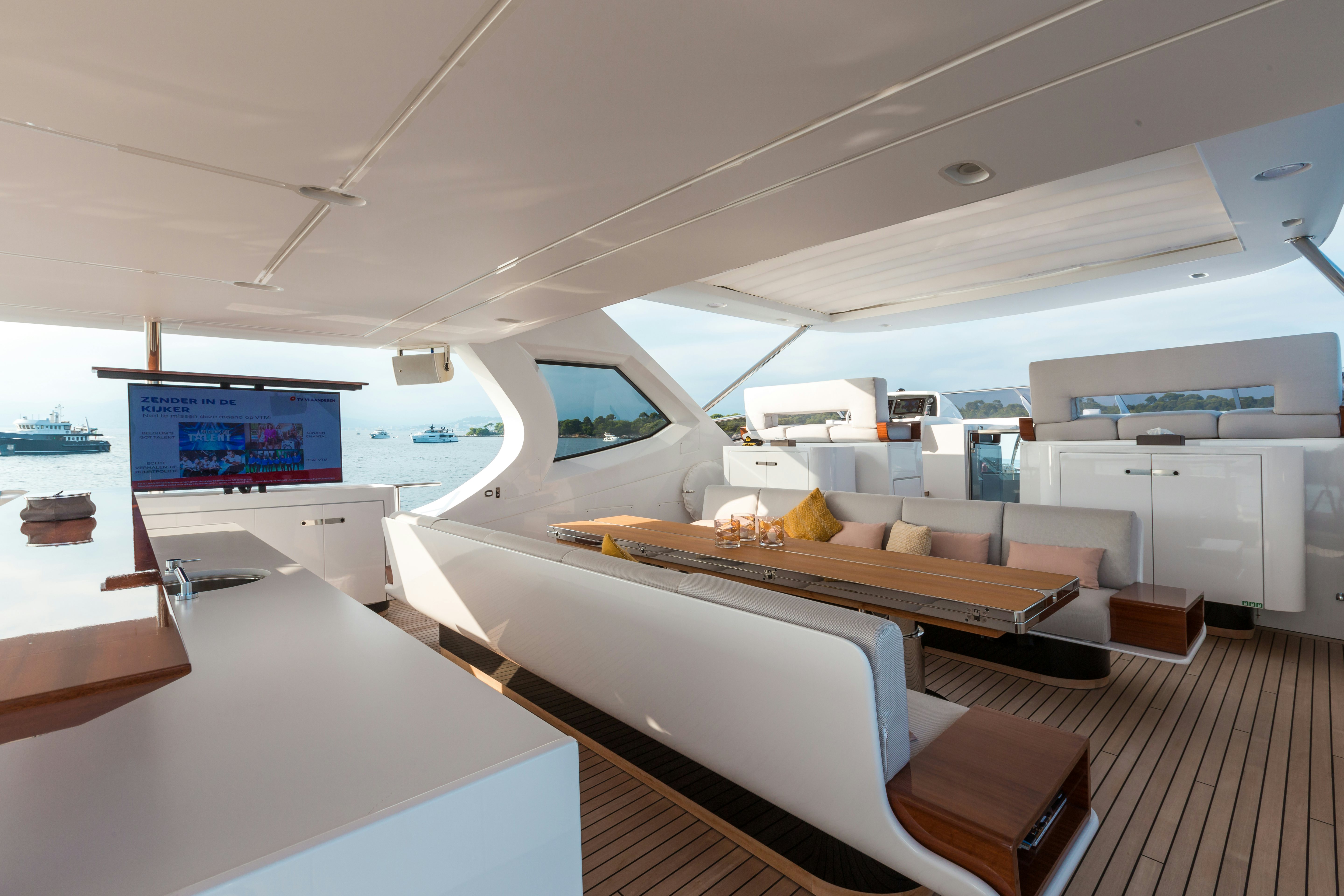 inside of a boat aboard HEED Yacht for Sale