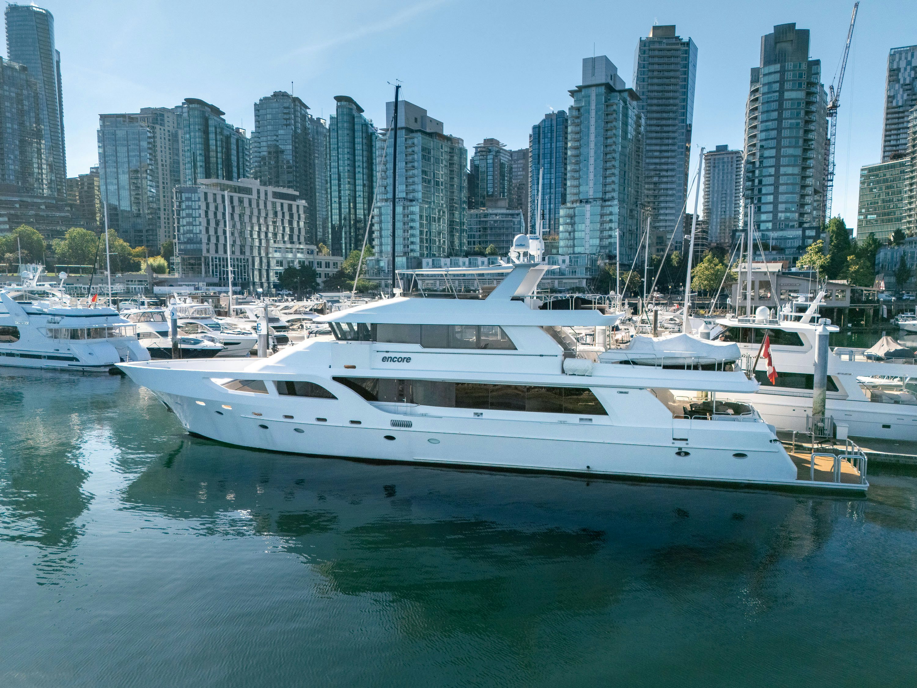 a boat in the water aboard ENCORE Yacht for Sale