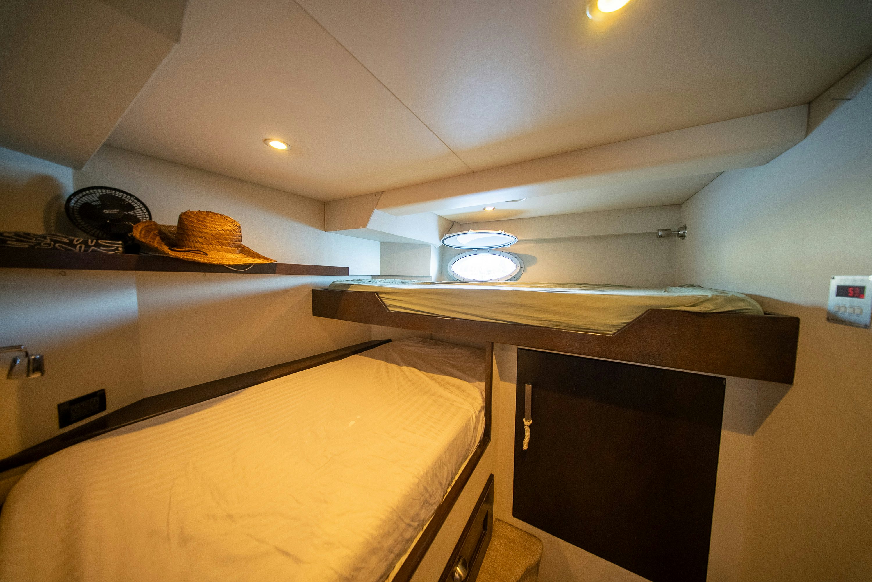 a kitchen with a countertop aboard ENCORE Yacht for Sale