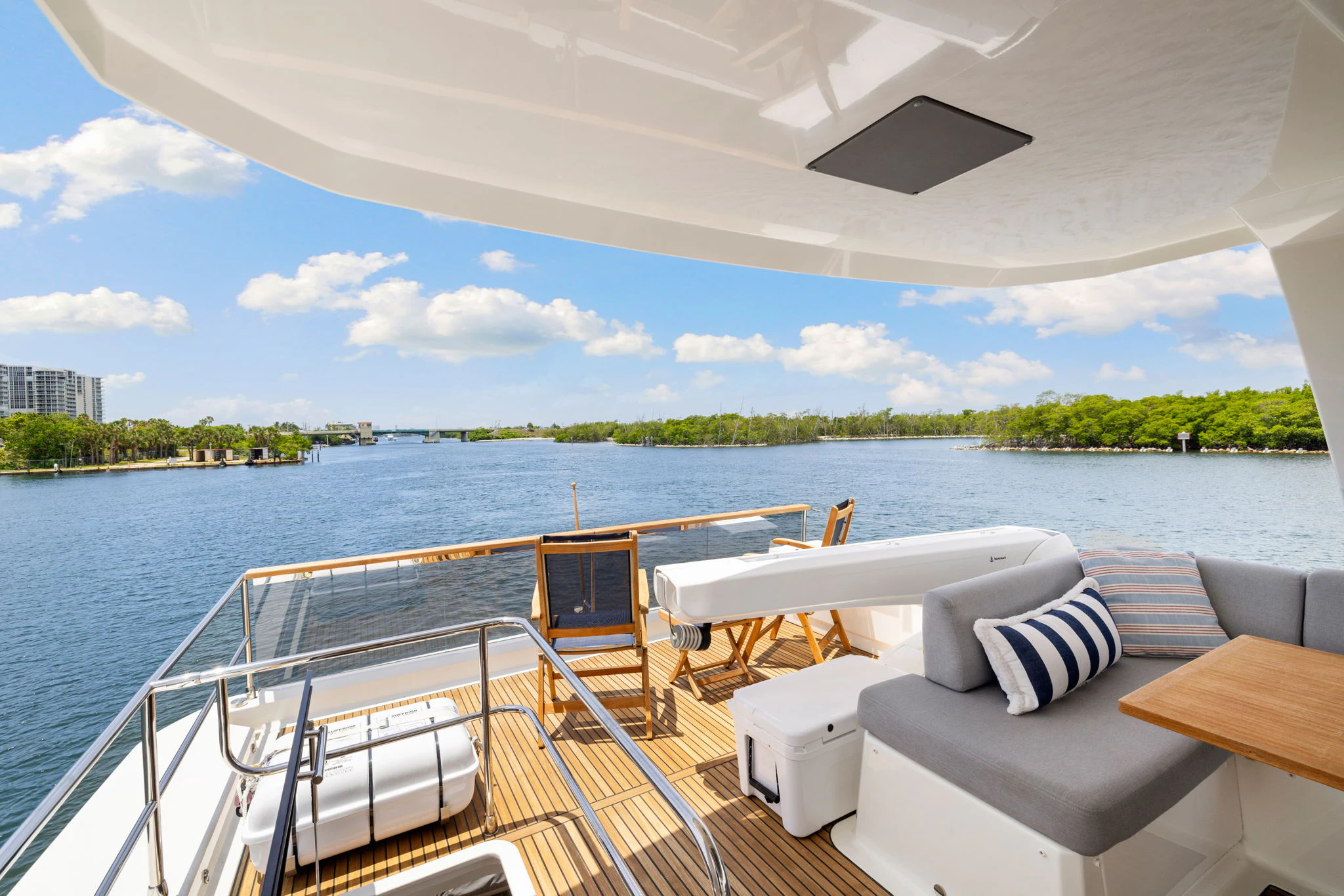 a boat on the water aboard ABIDE AWHILE Yacht for Sale